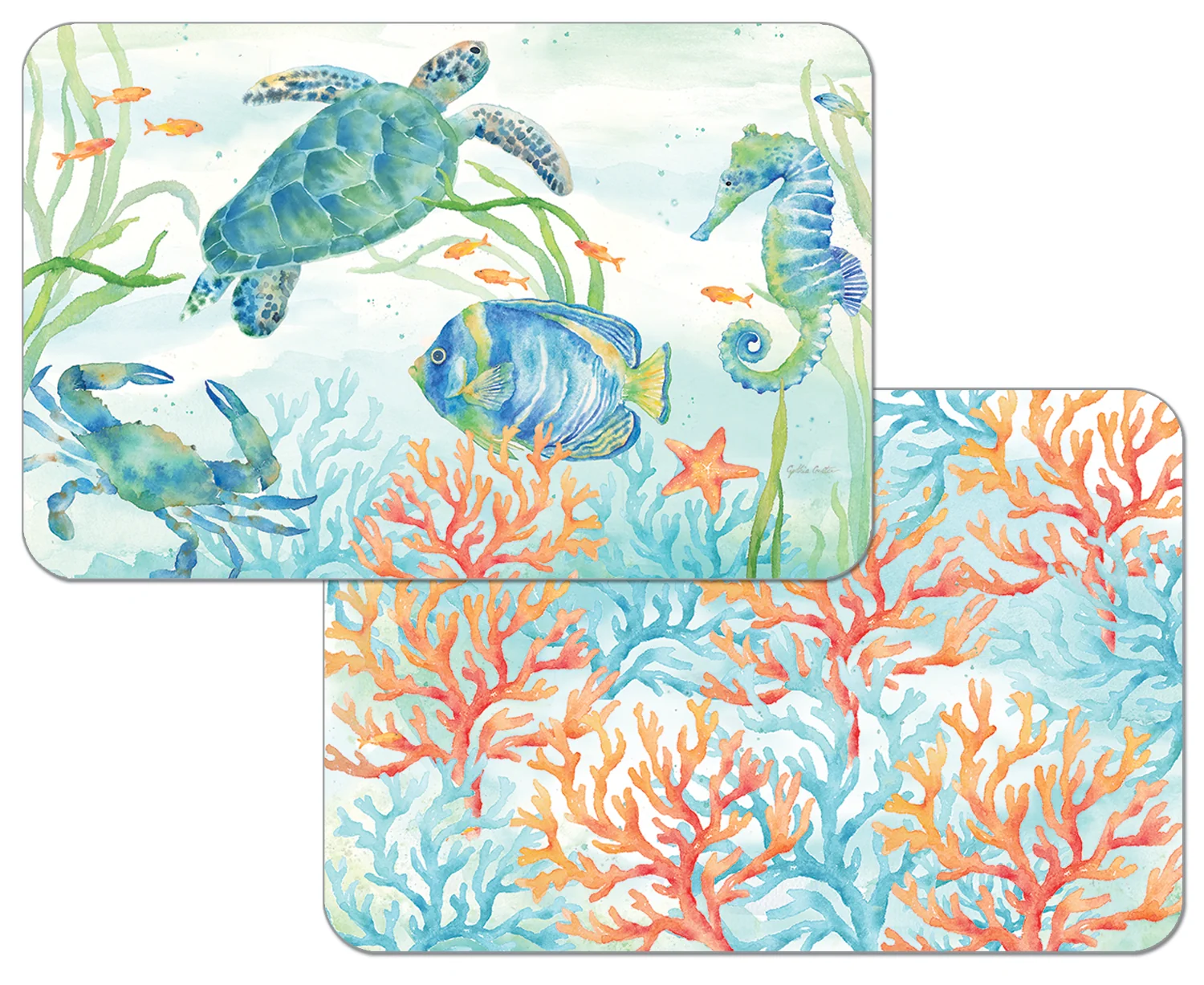 Top-Quality REVERSIBLE PLACEMAT SEA LIFE Elegant