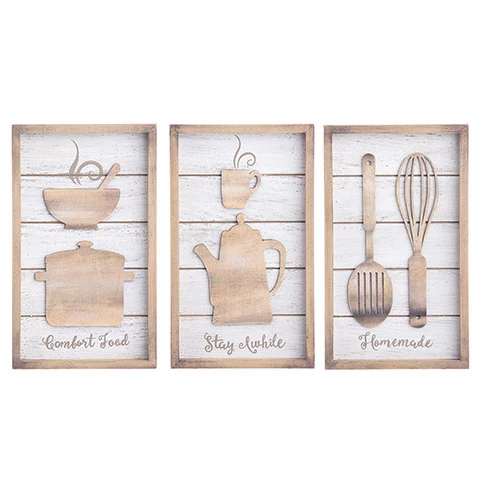 Original Design Three Assorted Kitchen Signs Outstanding