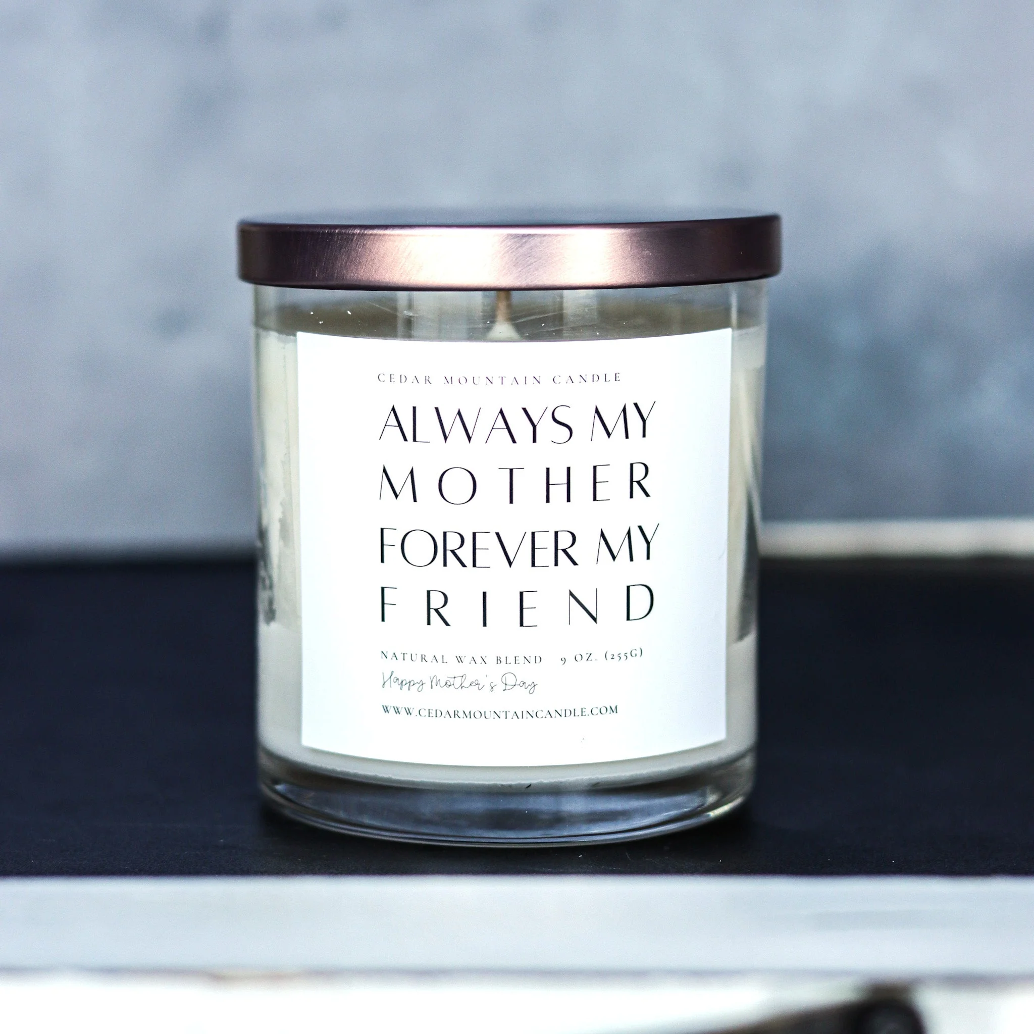 Premium Material quot my mother my friend quot – Mother 39 s Day Whiskey Glass Candle Superior