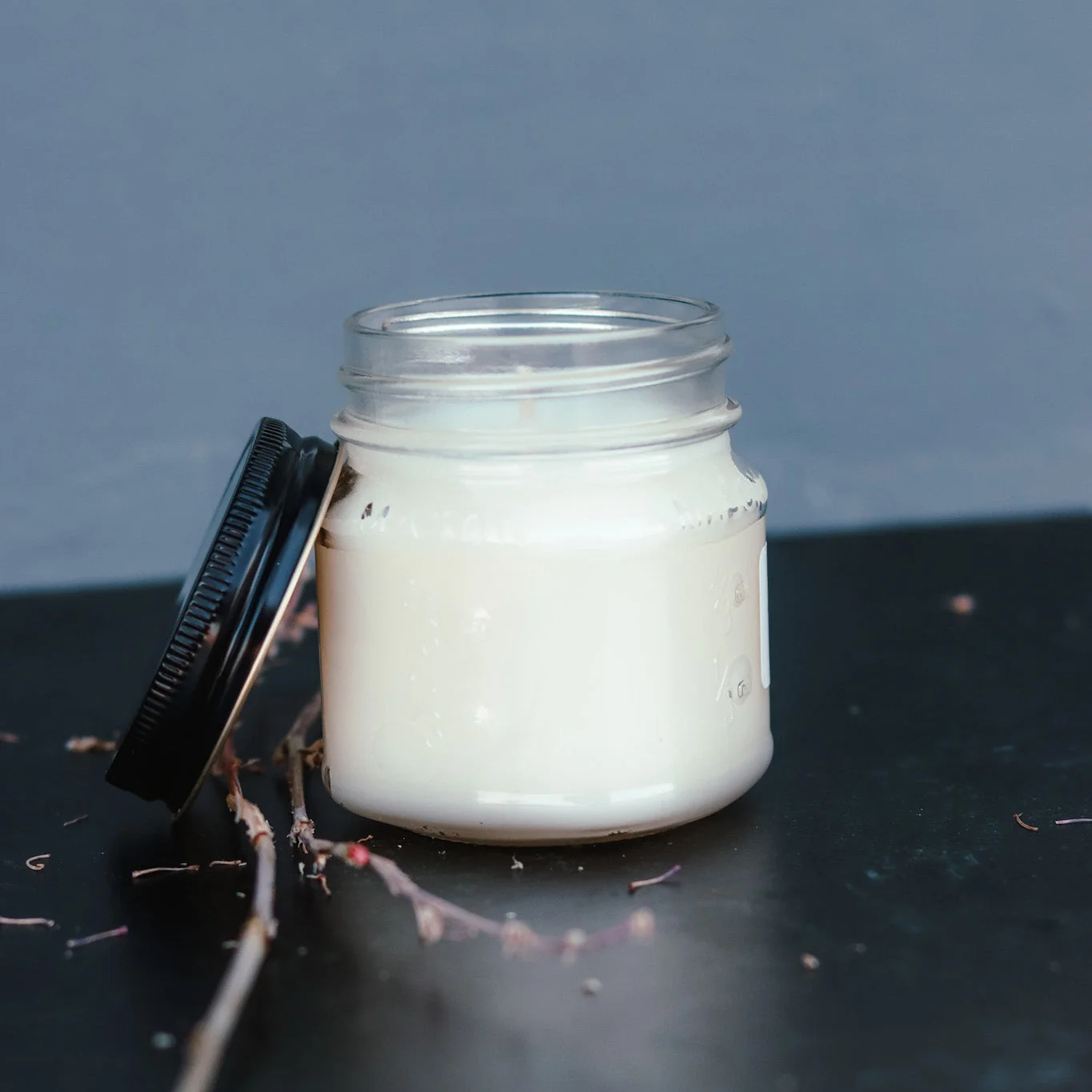 Comfortable 6.5 oz Mason Jar Soy Candle – Sea Salt amp Orchid Modern