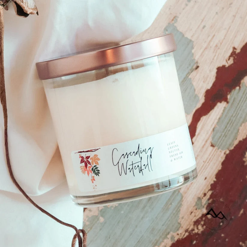 Convenient Fall Leaves Whiskey Glass Jar Soy Candle – 9 oz Fine Crafted