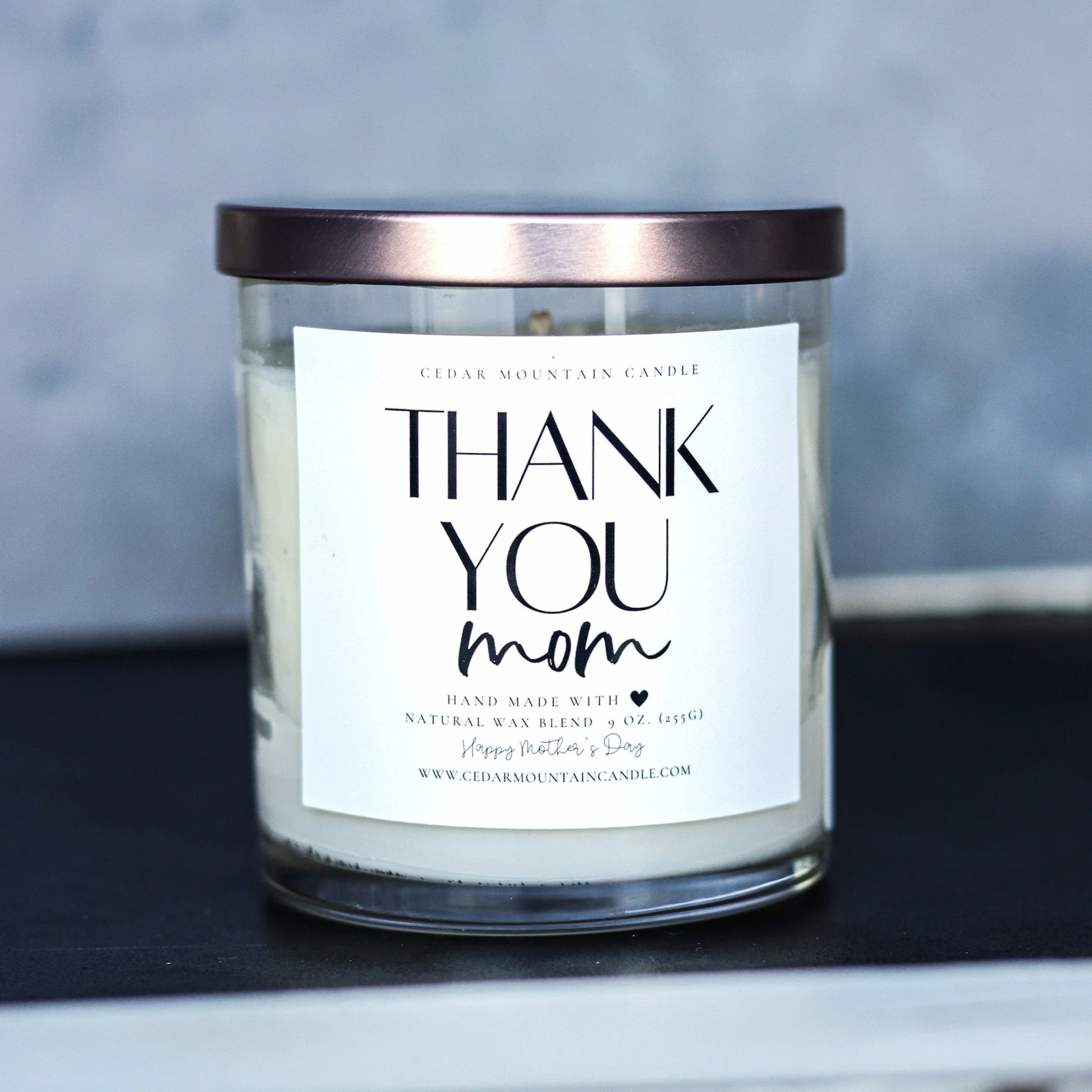 Fine Thank you Mom – Mother 39 s Day Soy Candle – 9 oz Glass Jar Candle Excellent