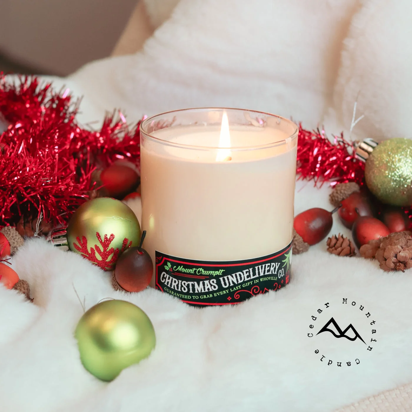 Clean Grinch Christmas Undelivery 9 oz Jar Soy Candle – Winter Scents Fast