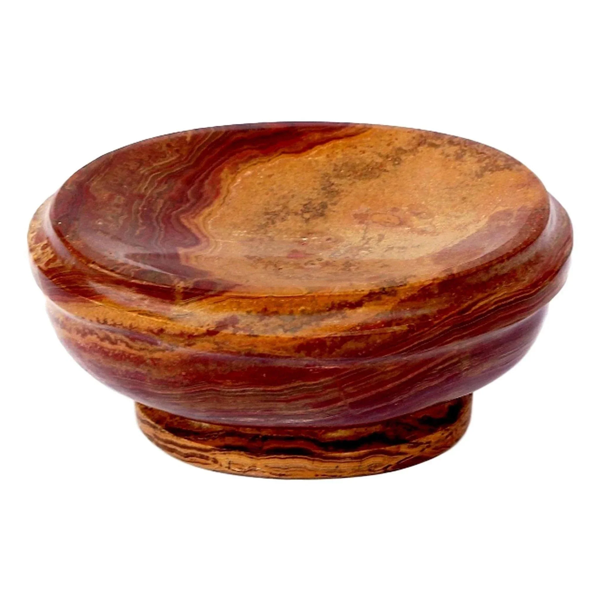 Casual Soap Dish of Multi Brown Onyx Relaxed