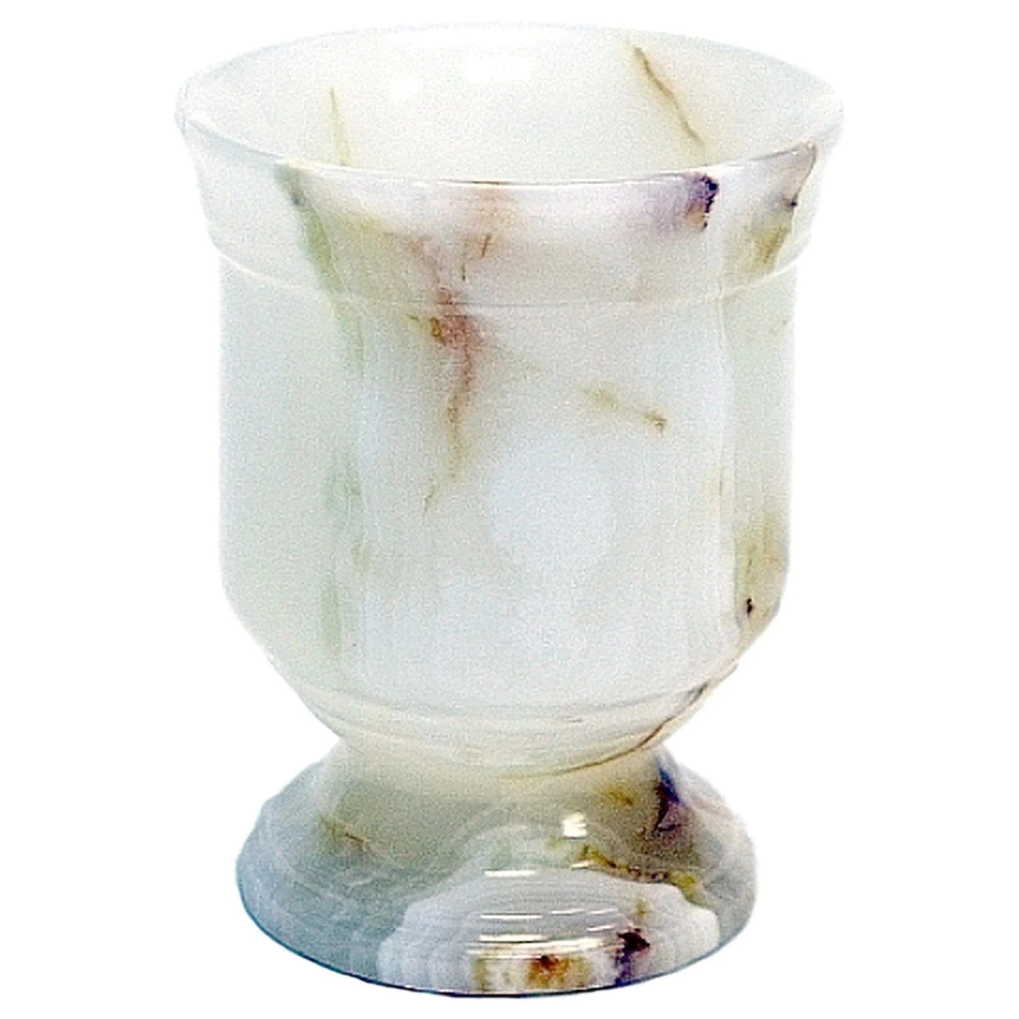 Premium Bathroom Tumbler of White Onyx Tasmanian Collection Consistent