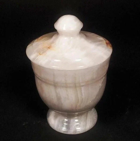 Certified Bathroom Decor White Onyx Cotton Swab Dispenser Relaxed