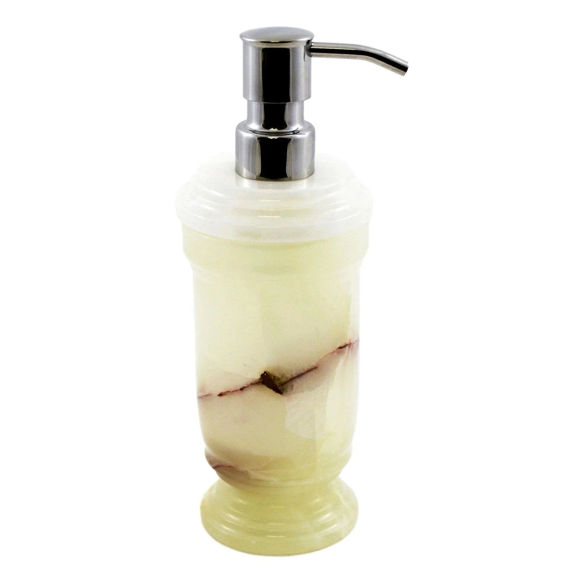 Expertly Made White Onyx Liquid Soap Dispenser Natural