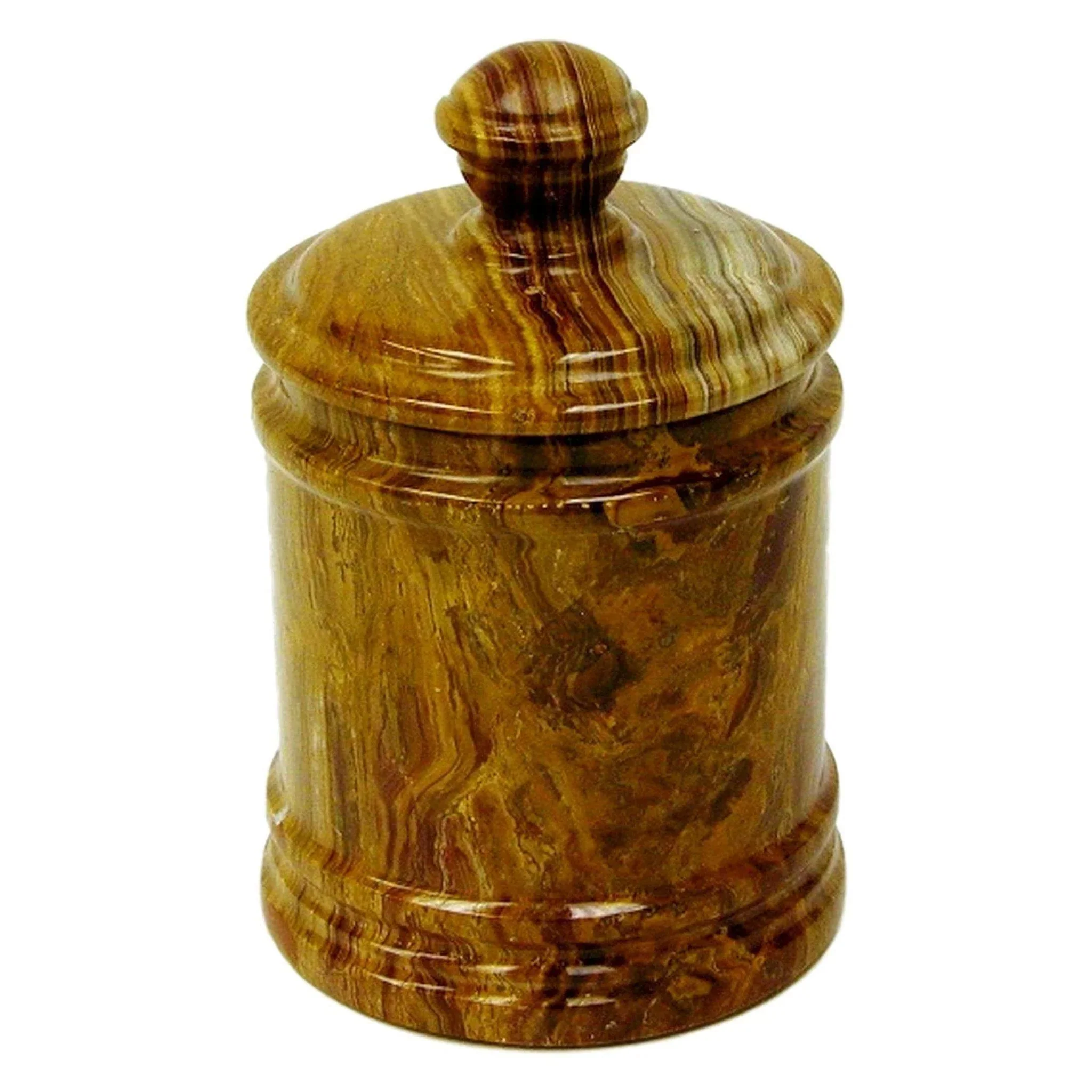 Quality Multi Brown Onyx Kitchen Canister 9 inches Tall Traditional