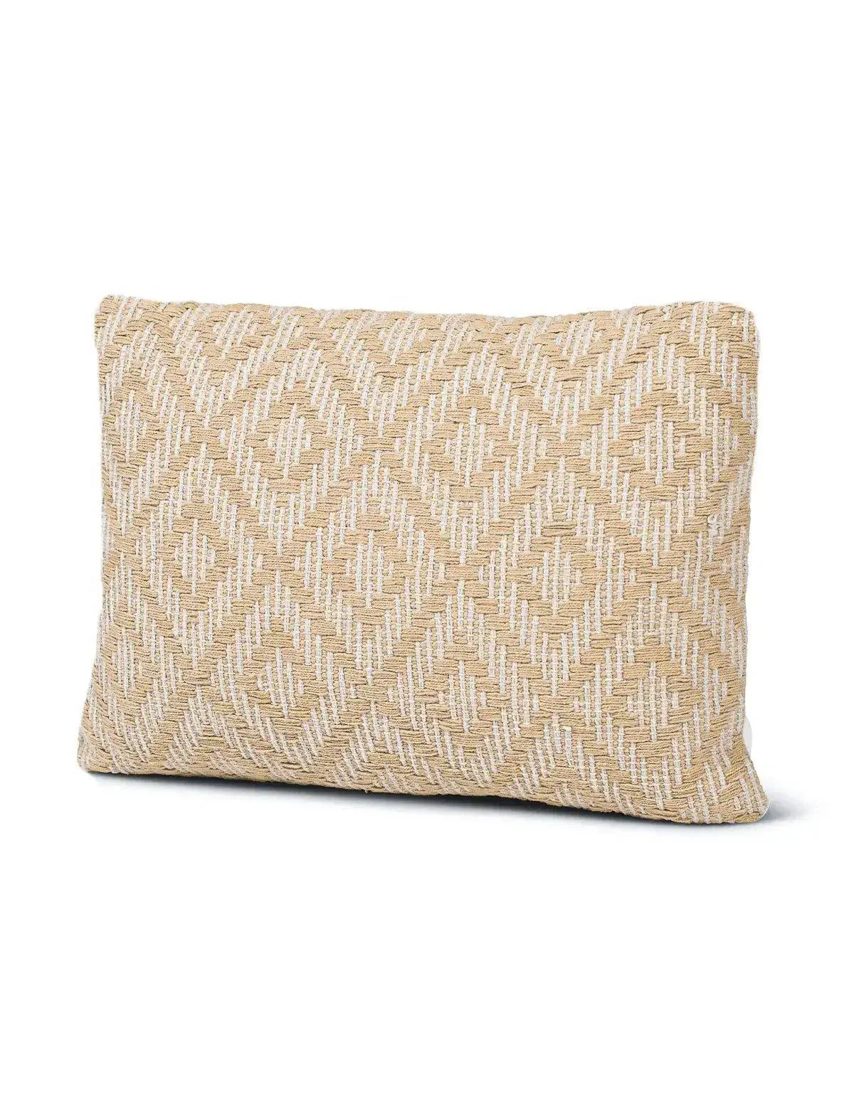 Secure Handwoven Yellow Diamond Pillow Cover User-Friendly