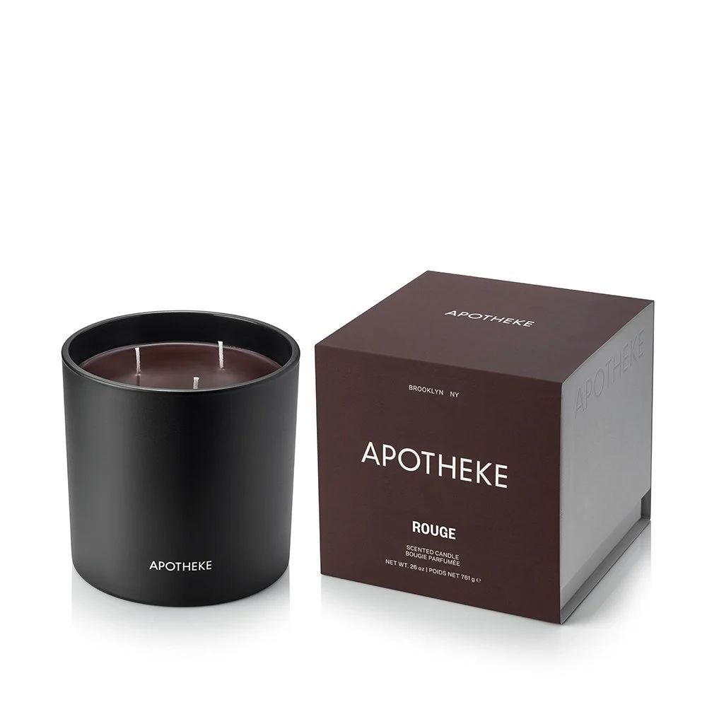Expertly Made Charcoal Rouge 3-Wick Candle Traditional