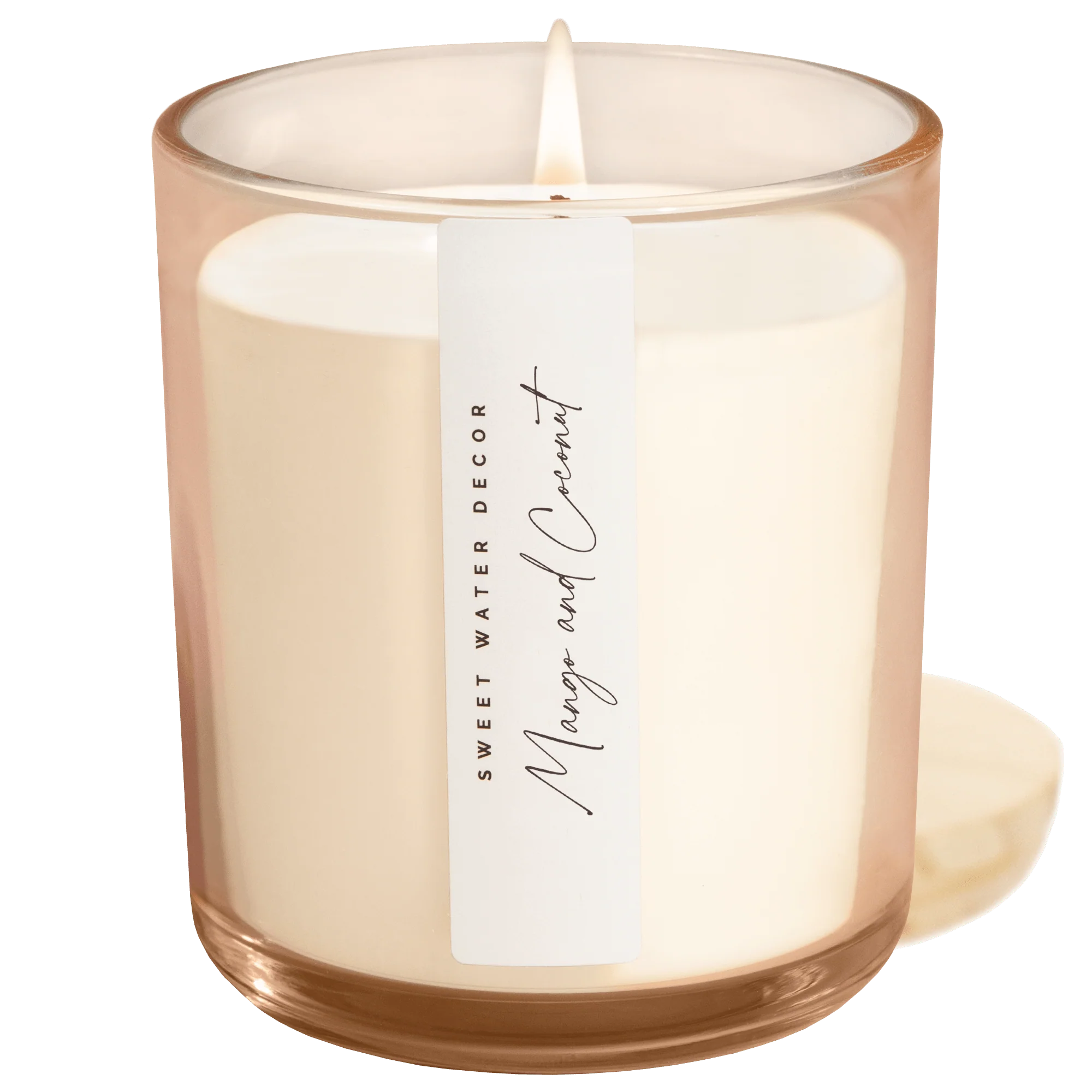 Exclusive Mango and Coconut Soy Candle – Tinted Glass Jar – 12 oz High-Performance
