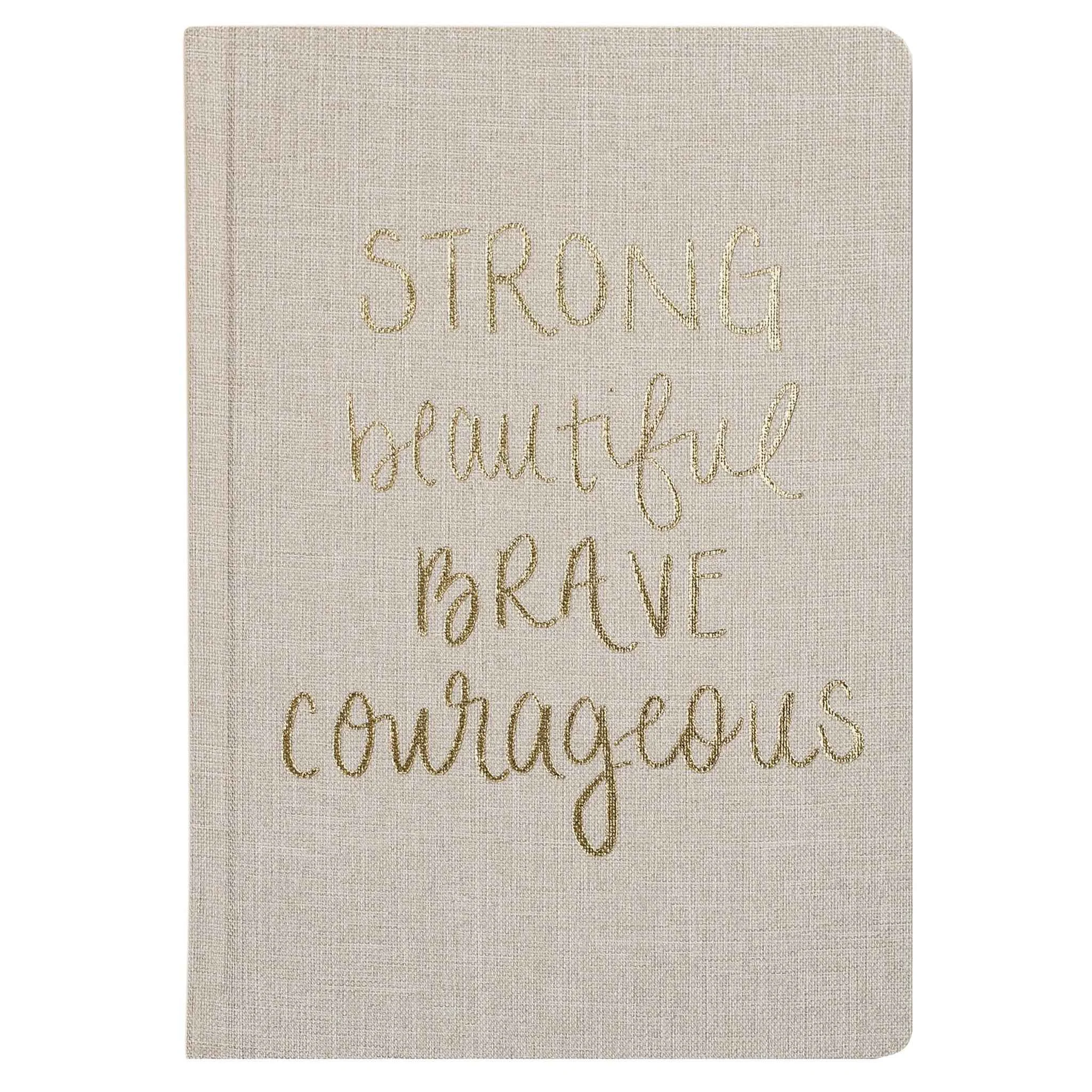 Practical Strong Beautiful Brave Courageous Fabric Journal Classic