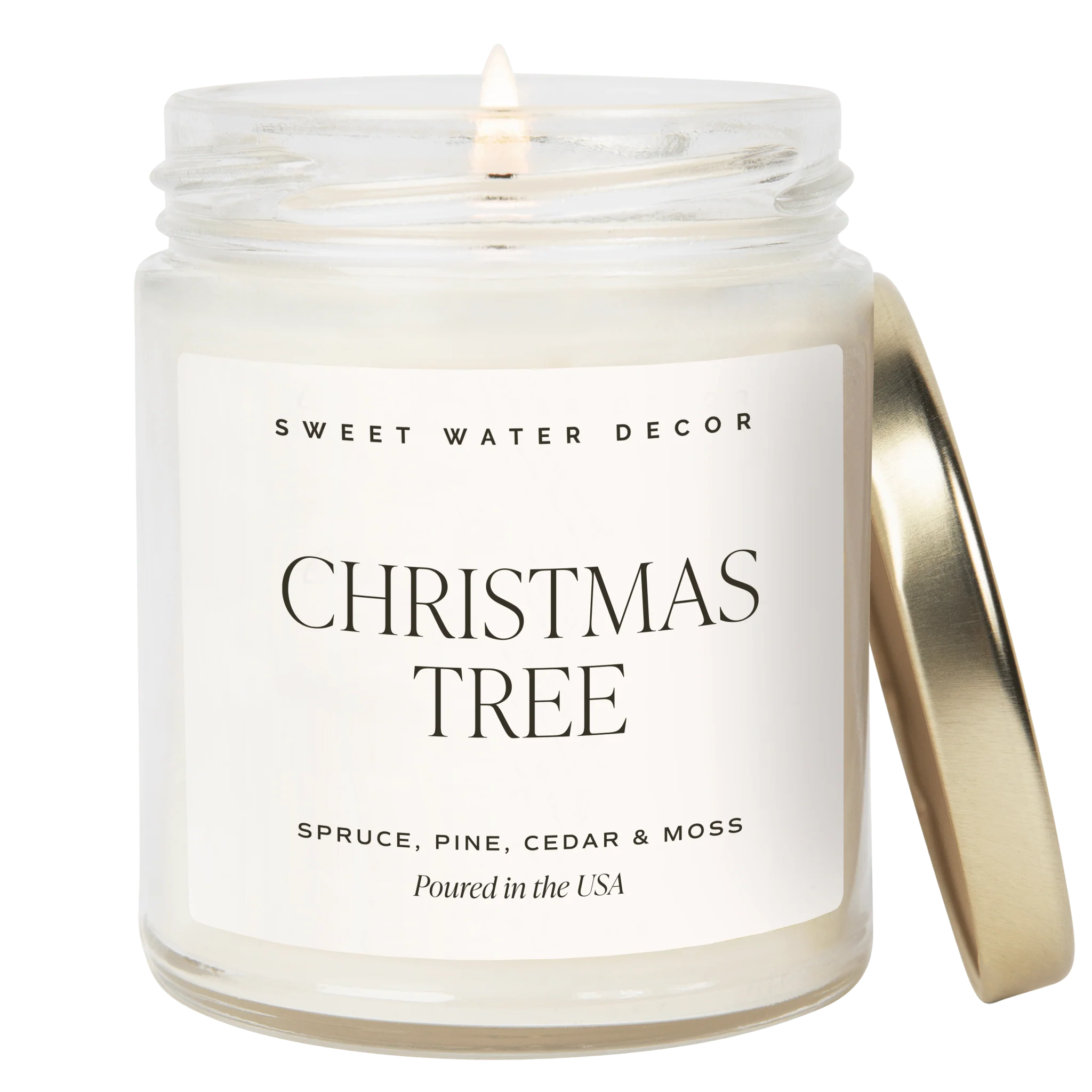 Smooth Christmas Tree Soy Candle – Clear Jar – 9 oz Expertly Made