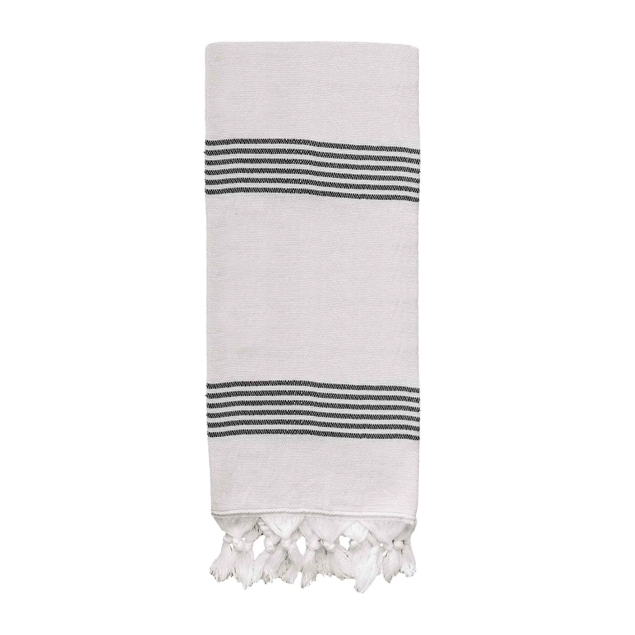 Sophisticated Turkish Cotton Bamboo Hand Towel – Multi Stripes Trendy