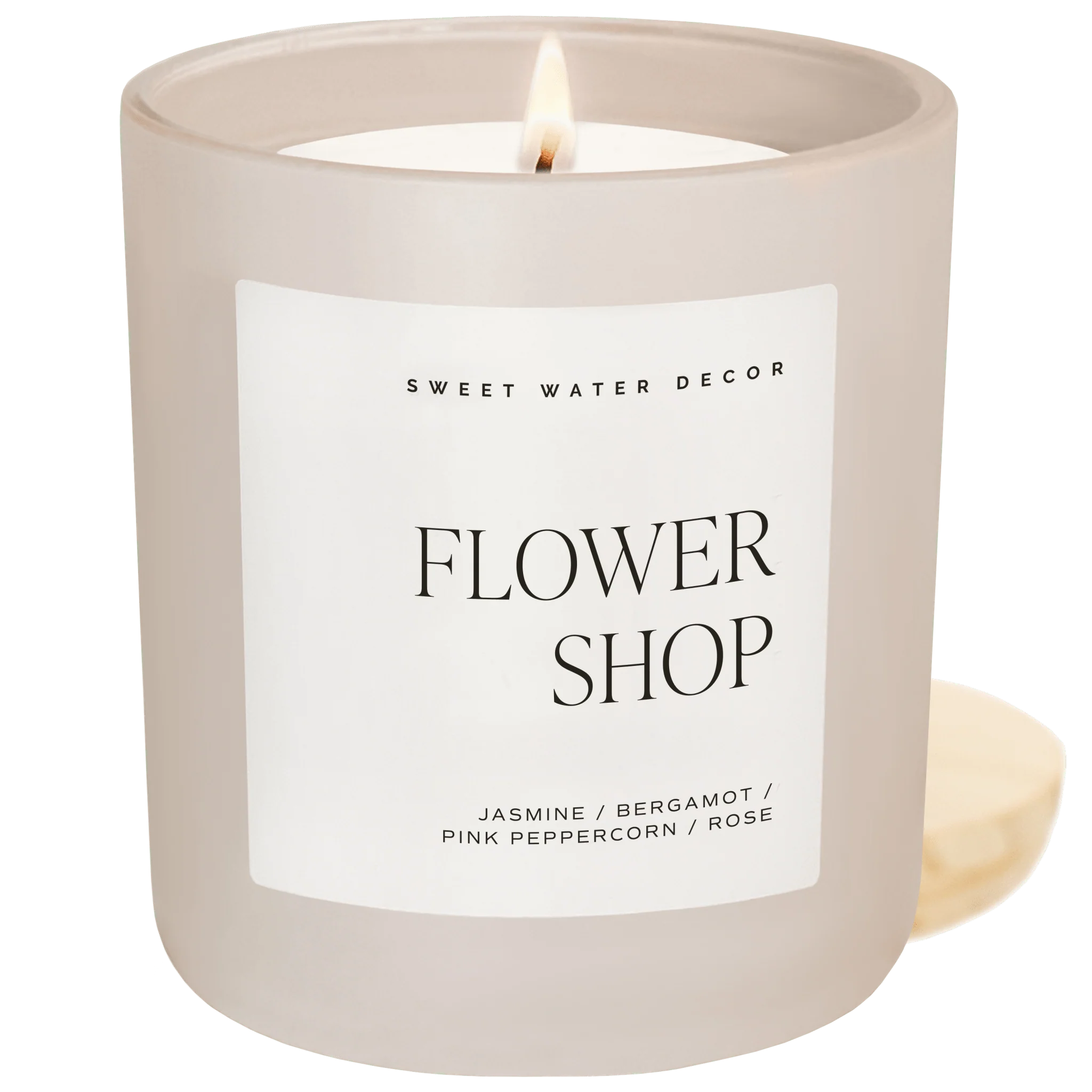 Fashionable Flower Shop Soy Candle – Tan Matte Jar – 15 oz Dependable