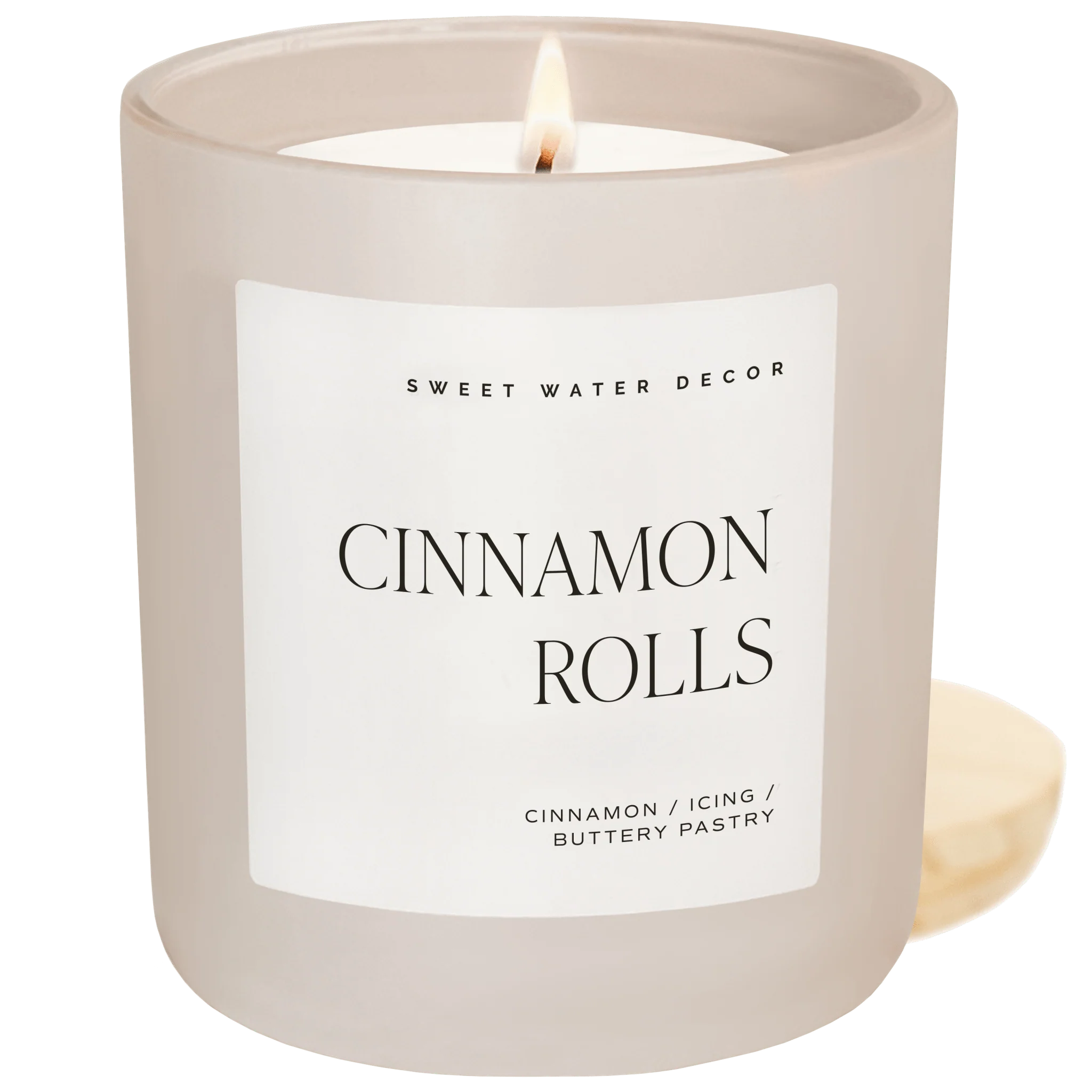 Luxury Cinnamon Rolls Soy Candle – Tan Matte Jar – 15 oz Breathable