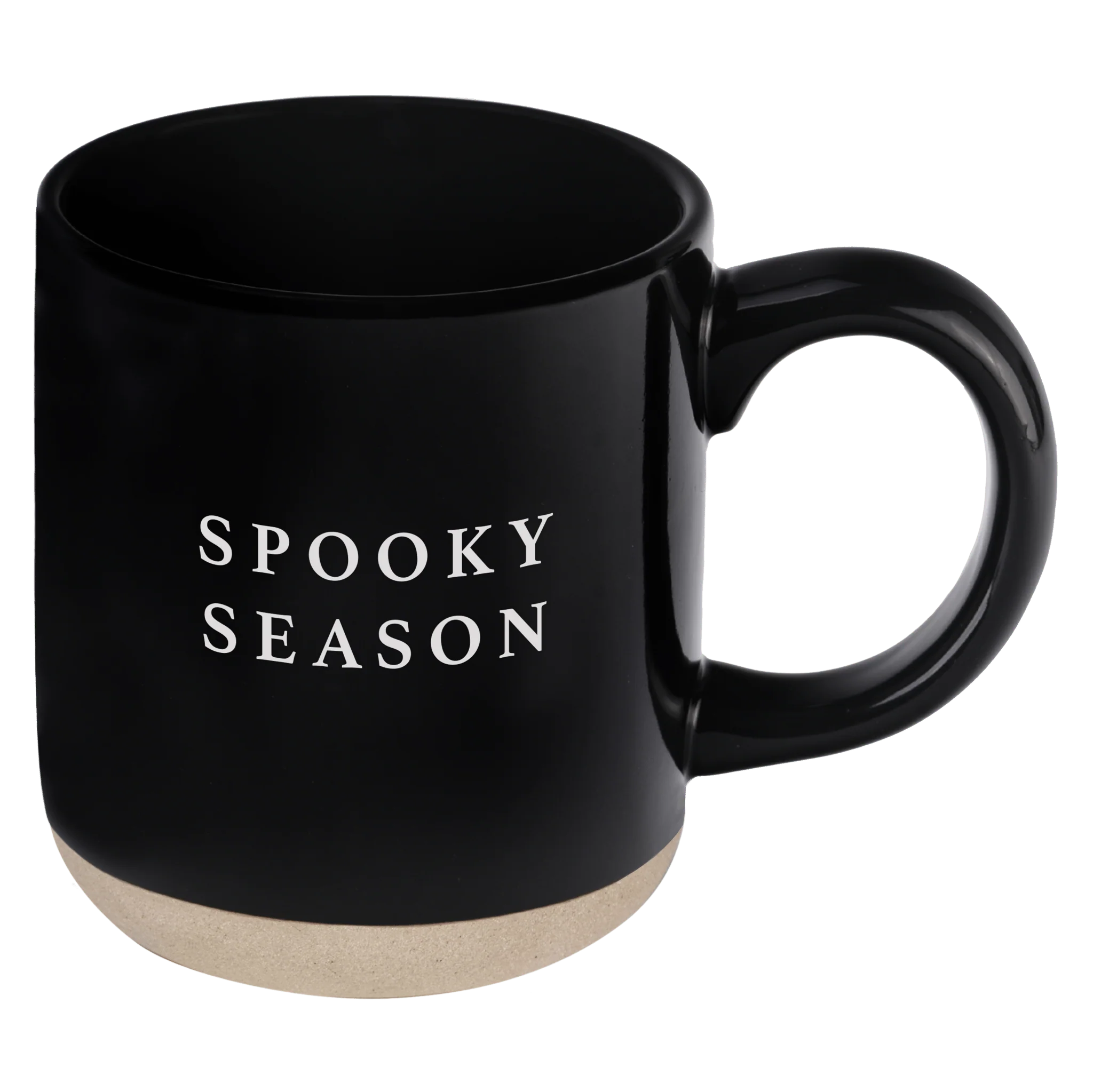 High-End Spooky Season 14 oz Black Stoneware Coffee Mug First-Class