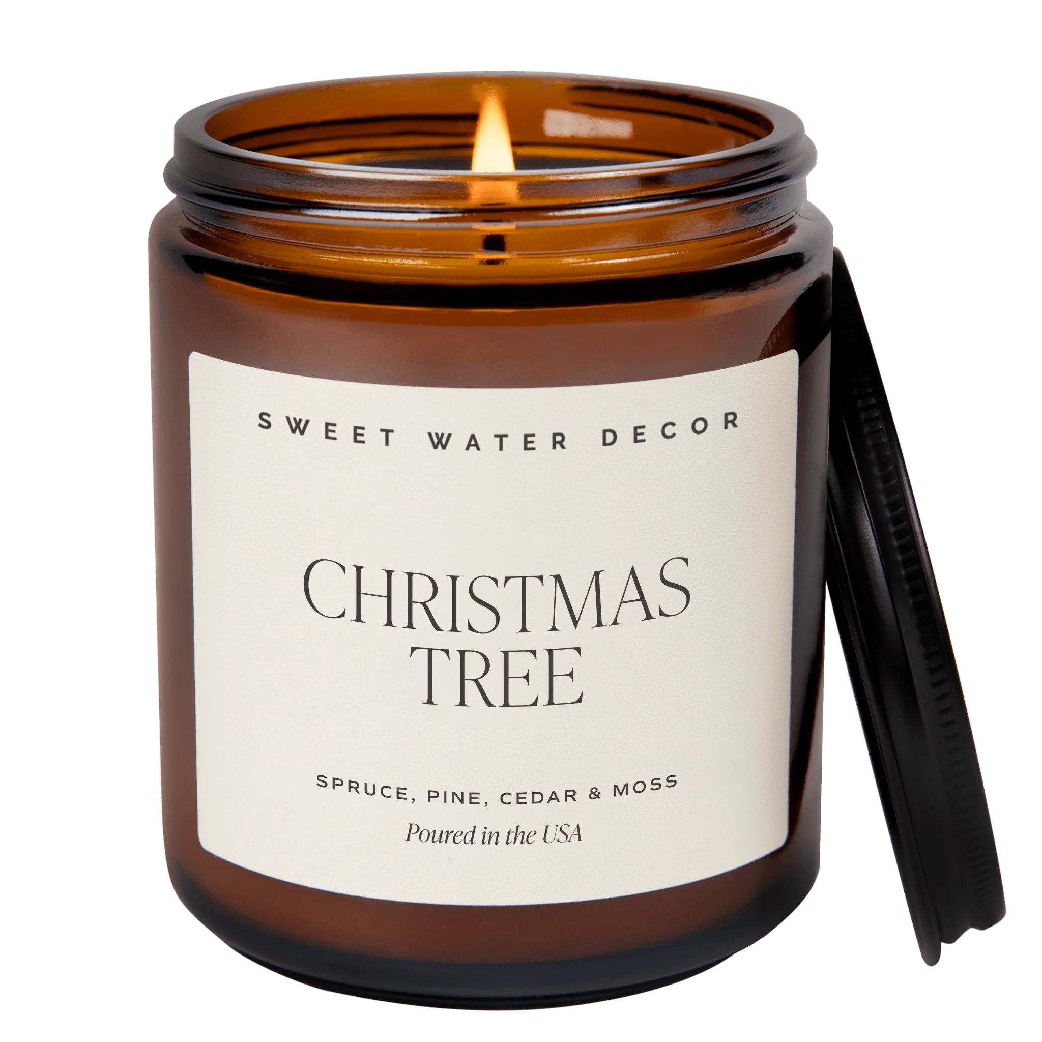 Effective Christmas Tree Soy Candle – Amber Jar – 9 oz Consistent