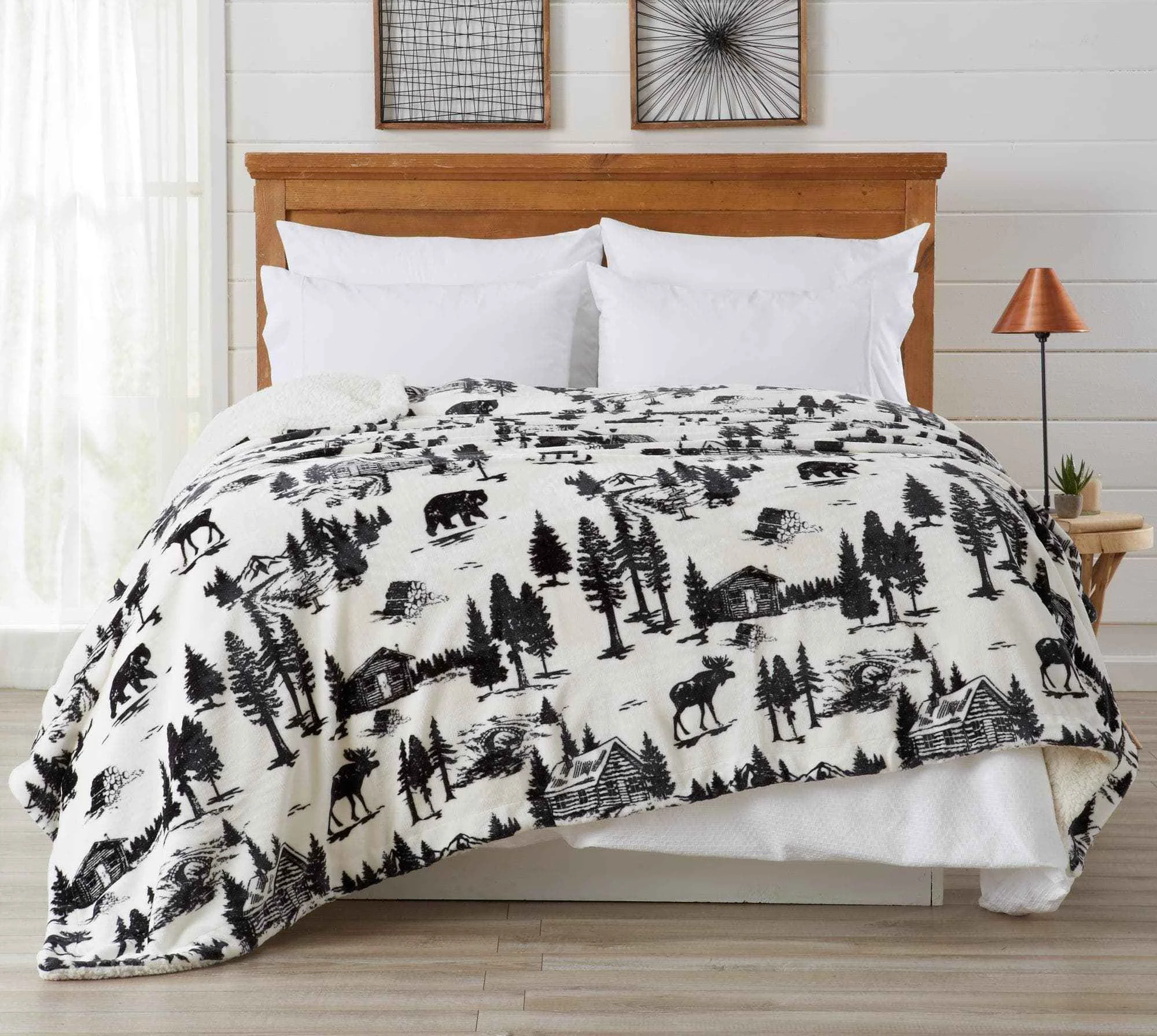 Natural Velvet Plush Sherpa Luxury Bed Blanket – Cielo Collection Durable