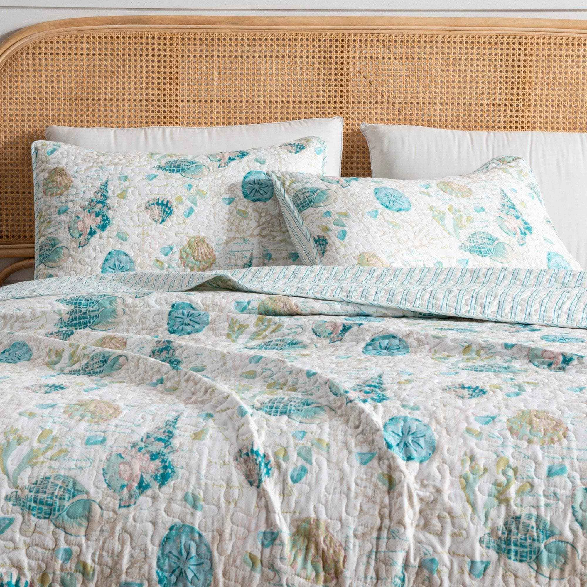 Solid Seashell amp Coral Quilt Set – Westsands Collection Innovative
