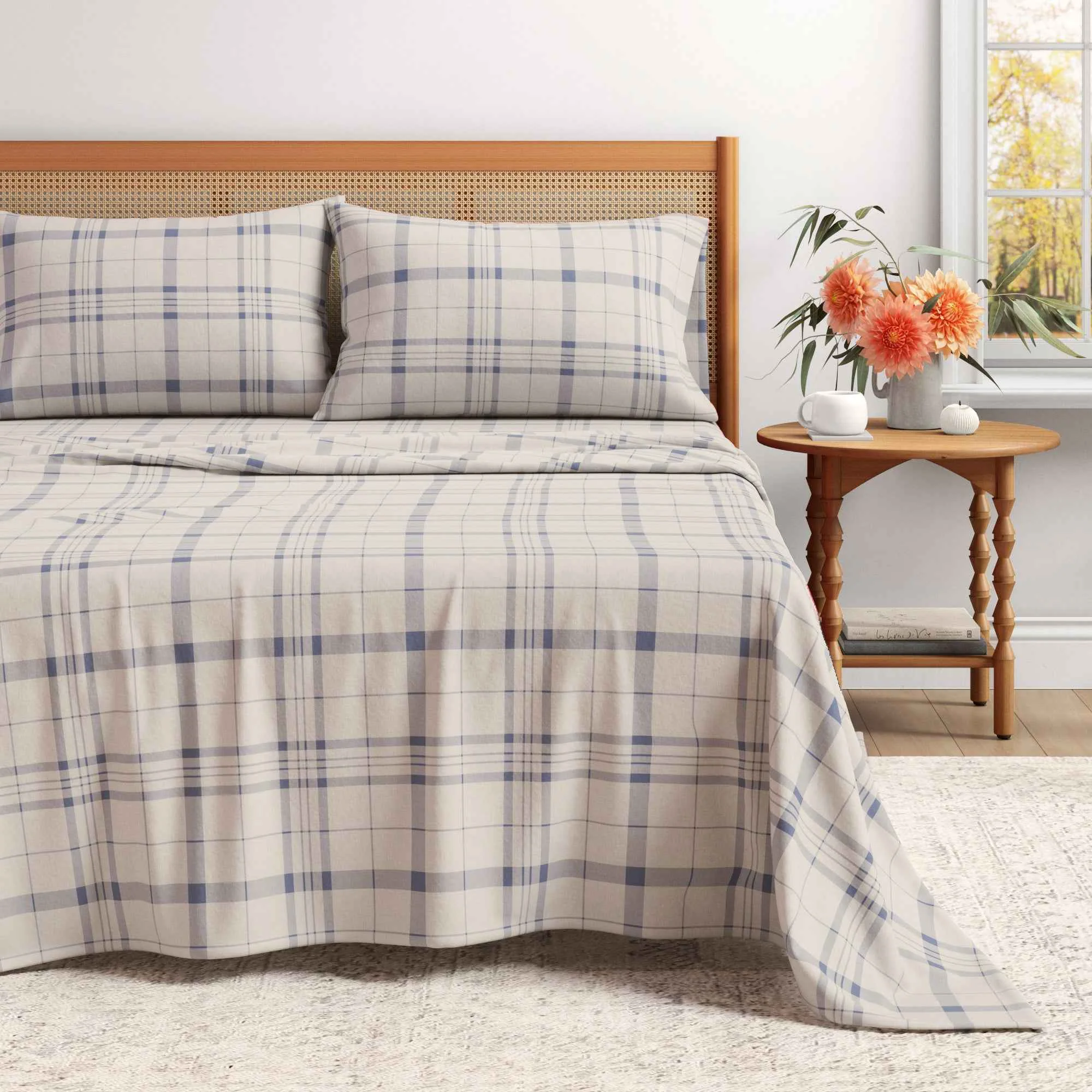 Next-Generation Turkish Cotton Flannel Sheet Set – Plaid amp Stripe Collection Enhanced