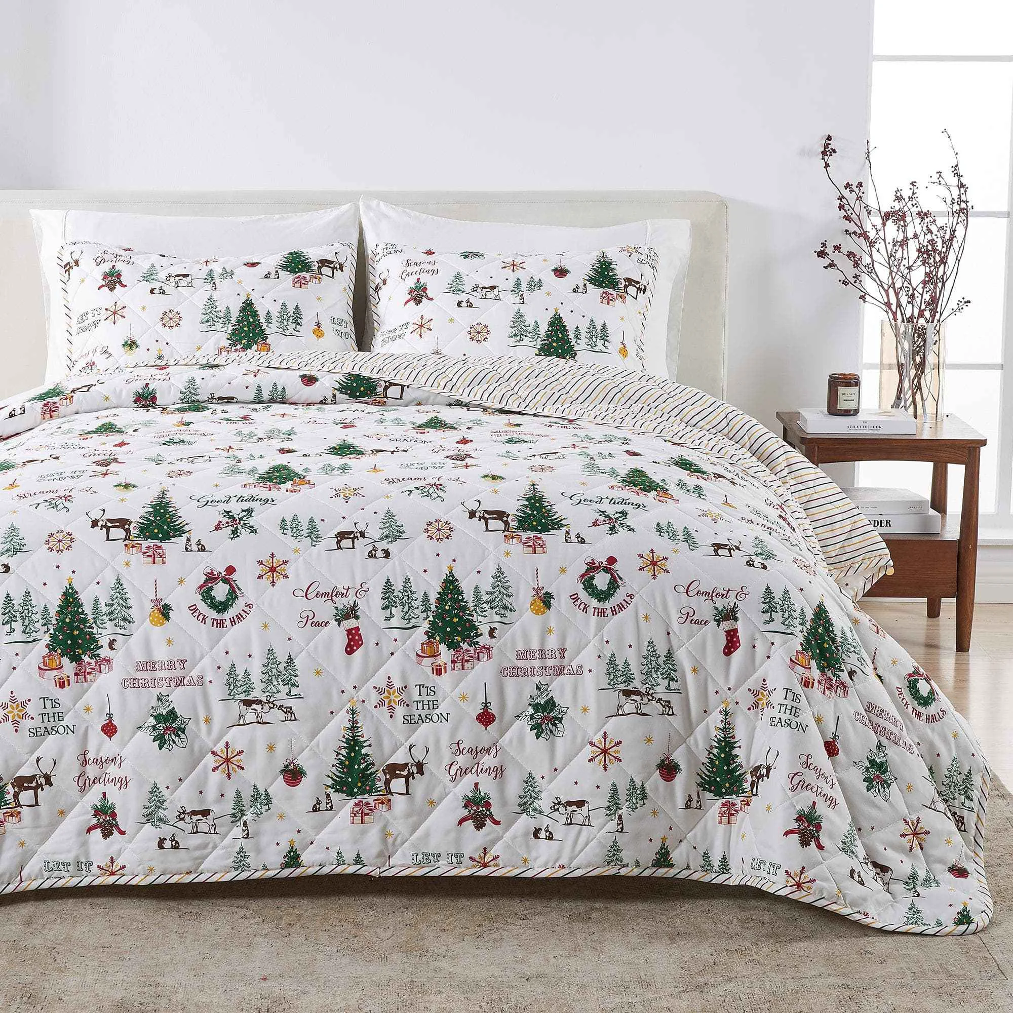 High-End Colorful Holiday Quilt Set – Midnight Collection Authentic