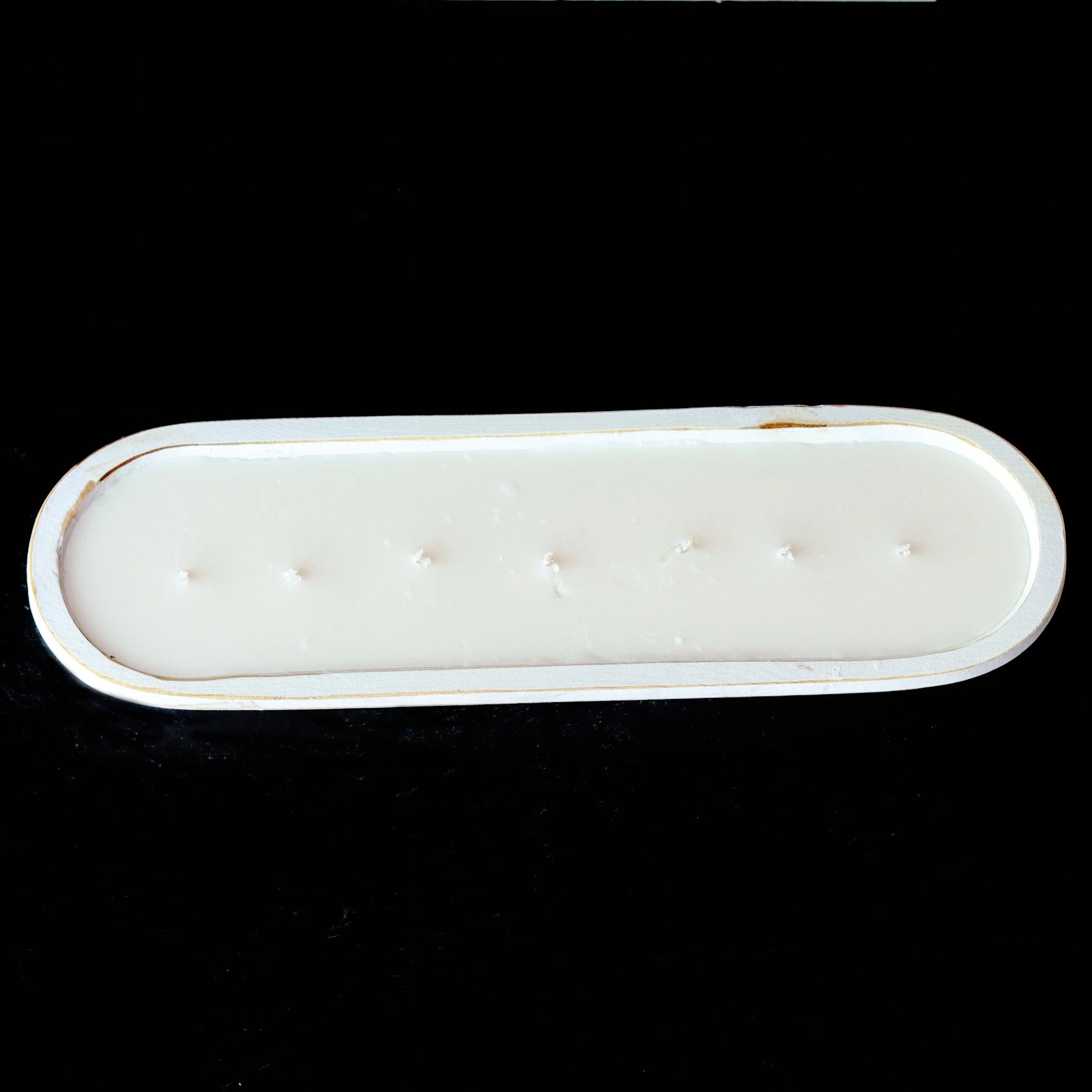 Artisan Orange Evergreen – 7 Wick White Wood Dough Bowl Candle Fashionable