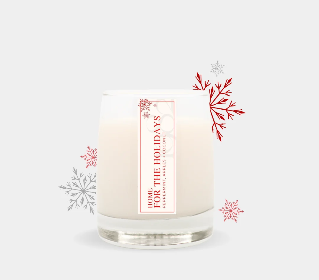 Minimalist Home for the Holidays 8.5oz – Notes Winter Apples Peppermint Coconut Milk Holiday Spices Outstanding