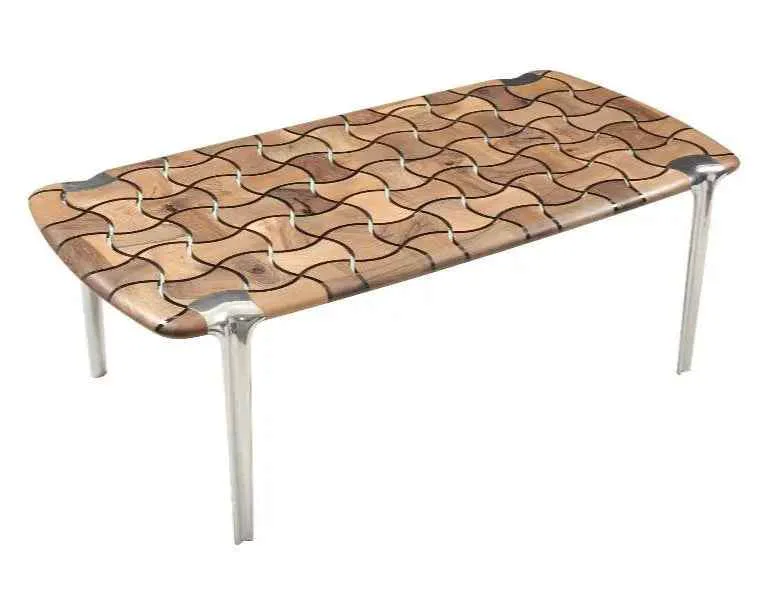 High-End Patch Epoxy Resin Dining Table Smart