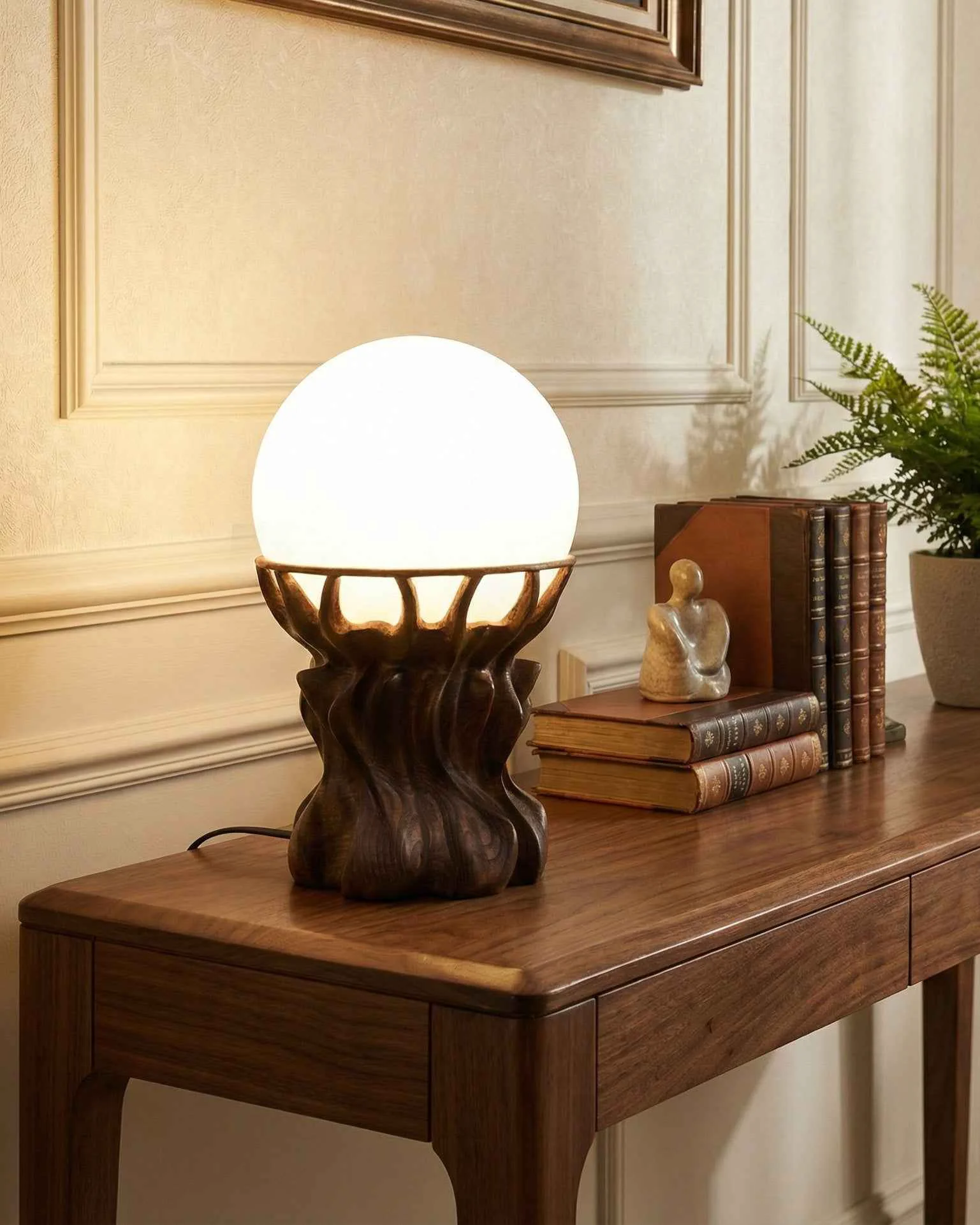 Original Handcrafted Solid Wood Table Lamp Proven