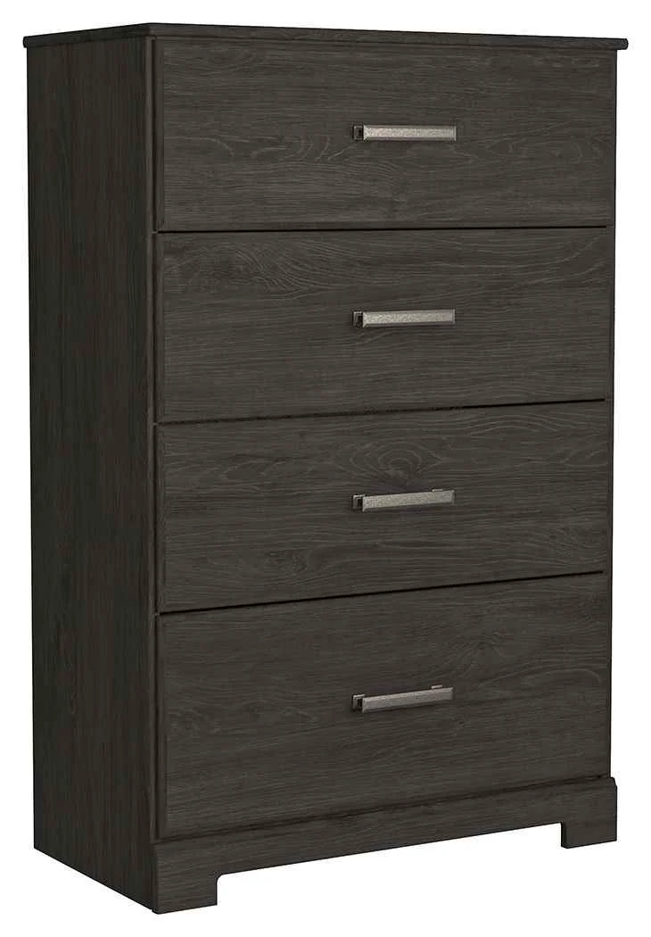 Consistent Belachime – Four Drawer Chest – Charcoal Environmentally Friendly