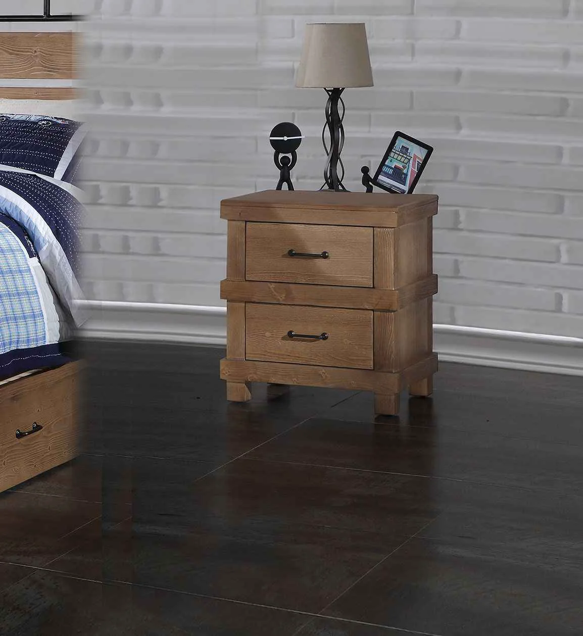 Responsible Adams – Nightstand – Antique Oak Easy-to-Use
