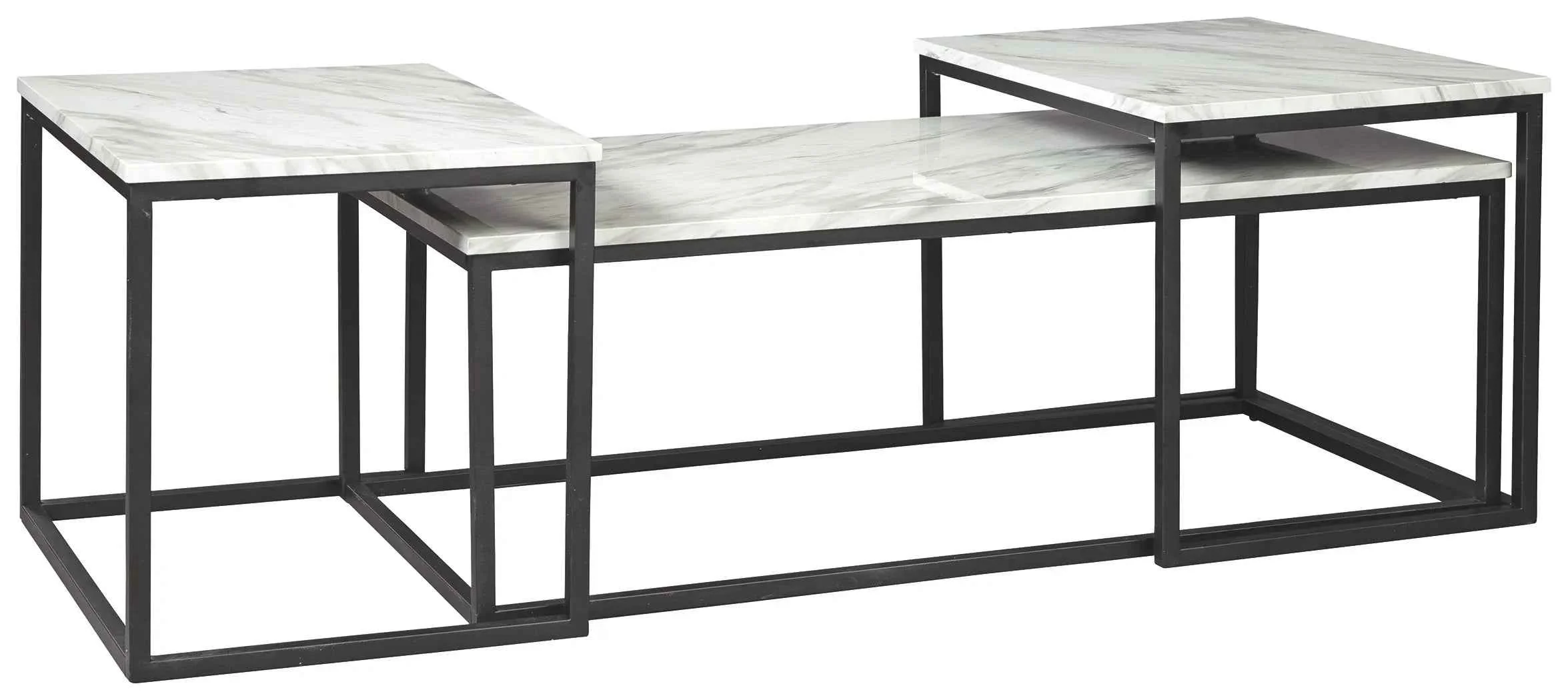 Long-Lasting Donnesta – Occasional Table Set Set of 3 – Gray Black Verified