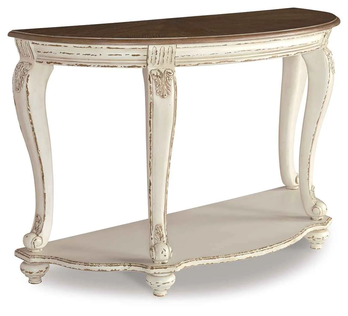 Refined yn – Sofa Table – White Brown Artisan