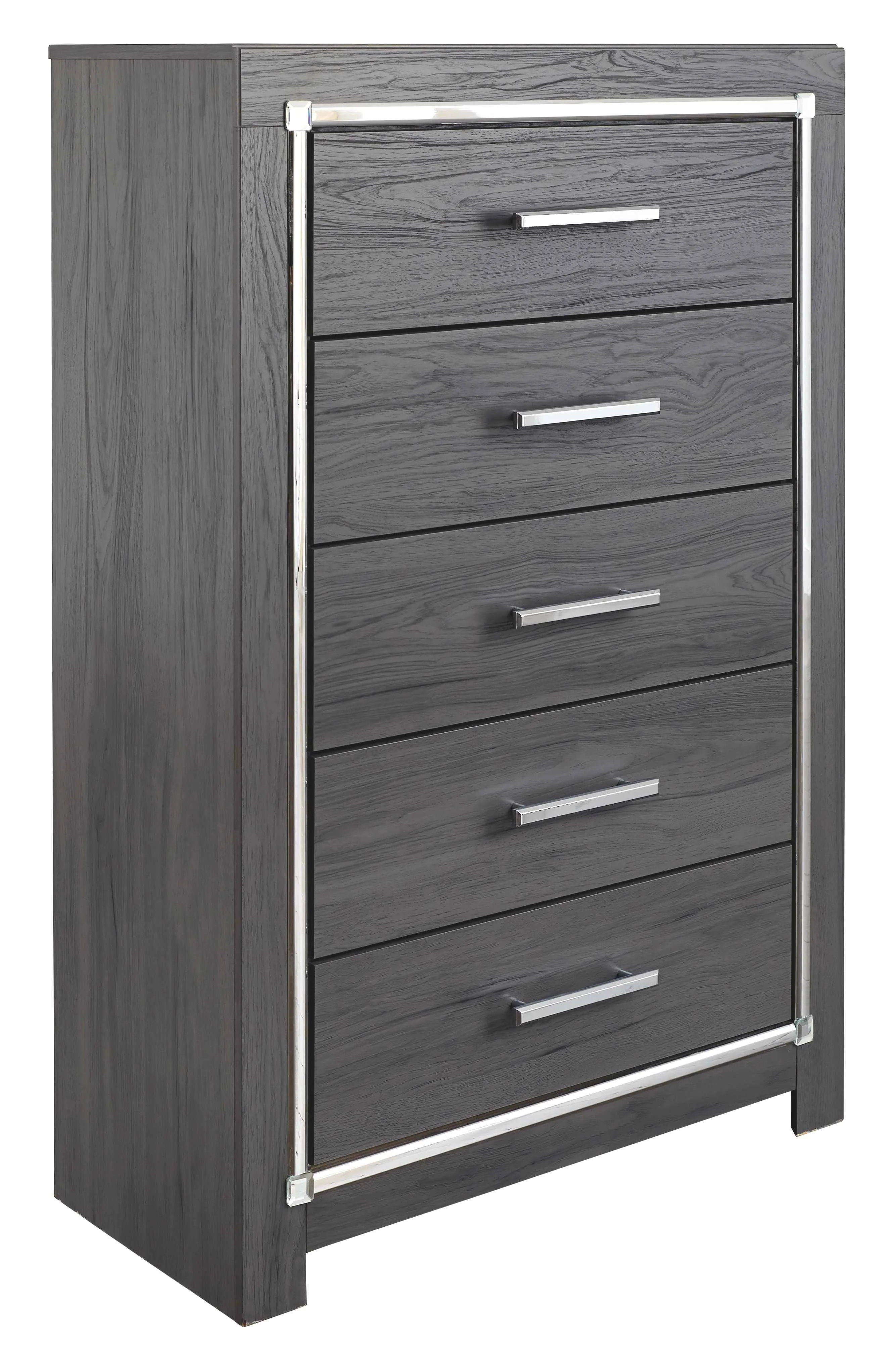 Genuine Lodanna – Five Drawer Chest – Gray World-Class