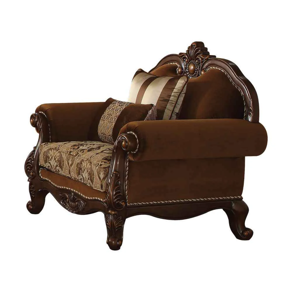Carefully Designed Jardena – Chair With 2 Pillows Same Lv01593 – Pattern Fabric amp Cherry Oak Fashionable