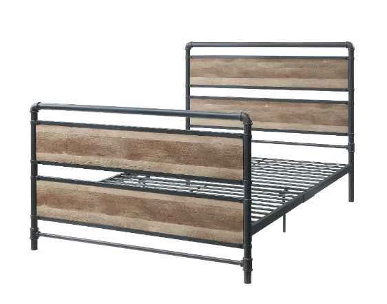 Luxury Brantley – Full Bed – Antique Oak amp Sandy Gray Enhanced
