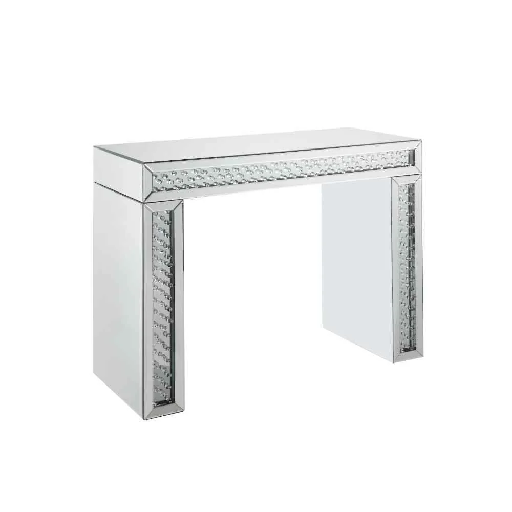 High-Quality Nysa – 31 quot Vanity Desk – Mirrored amp Faux Crystals Proven