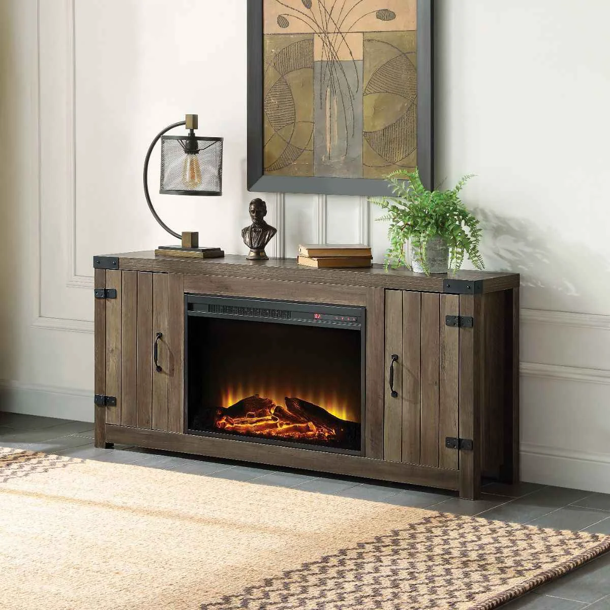 Artisan Tobias – 25 quot Fireplace – Rustic Oak Luxury