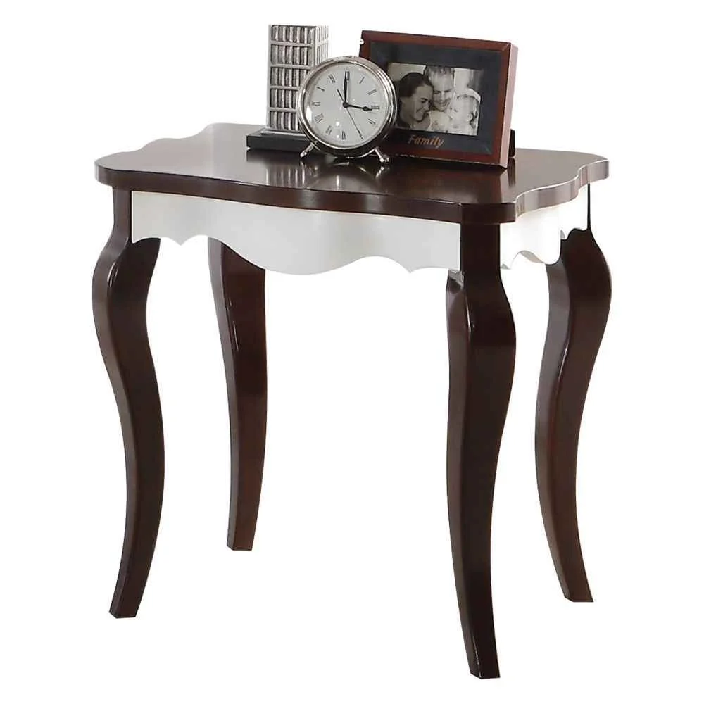Authentic Mathias – End Table – White amp Walnut Verified