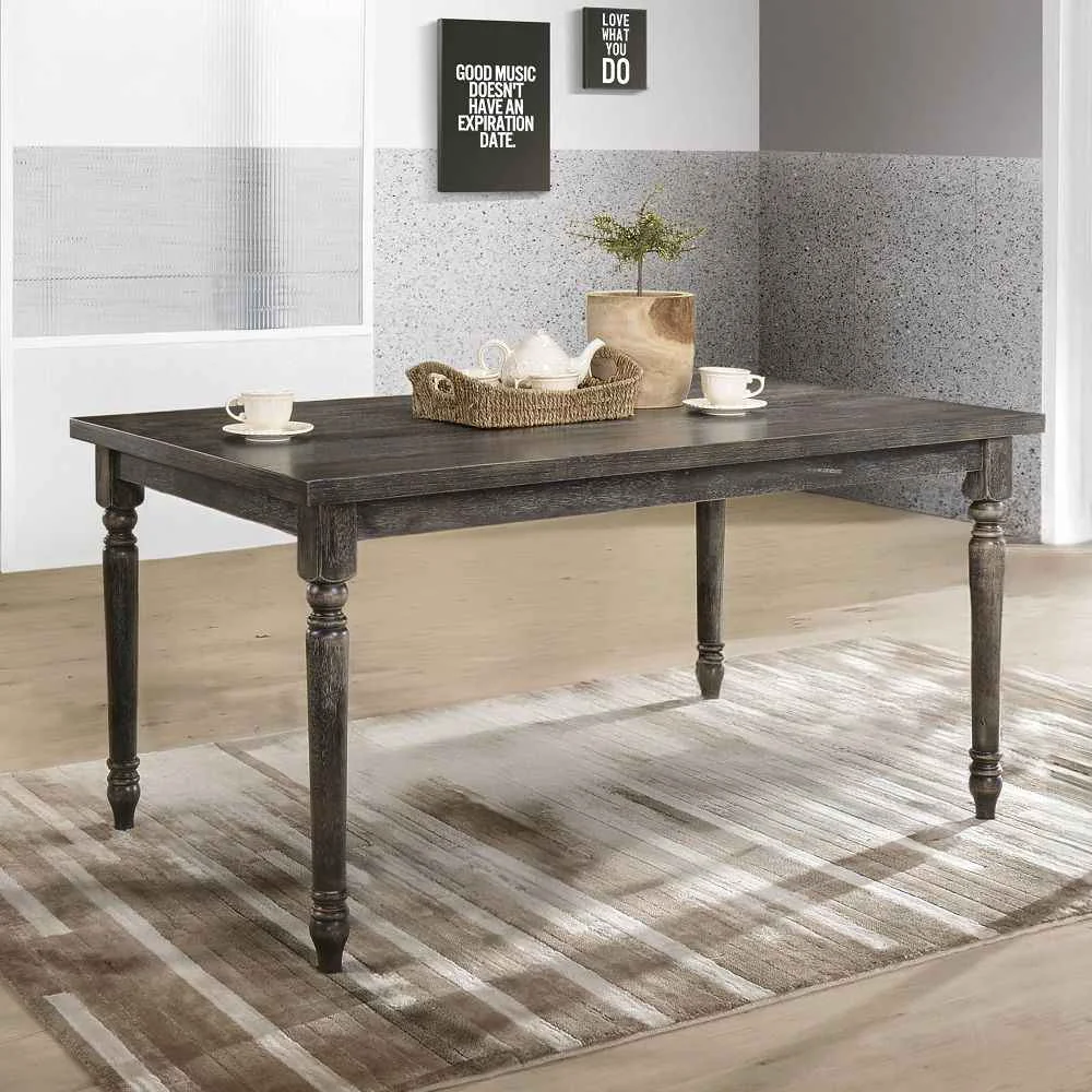 First-Class Claudia II – Dining Table – Weathered Gray Certified