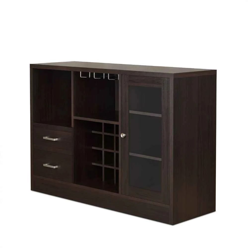 Unique Hazen – 33 quot Wine Cabinet – Espresso Specialty