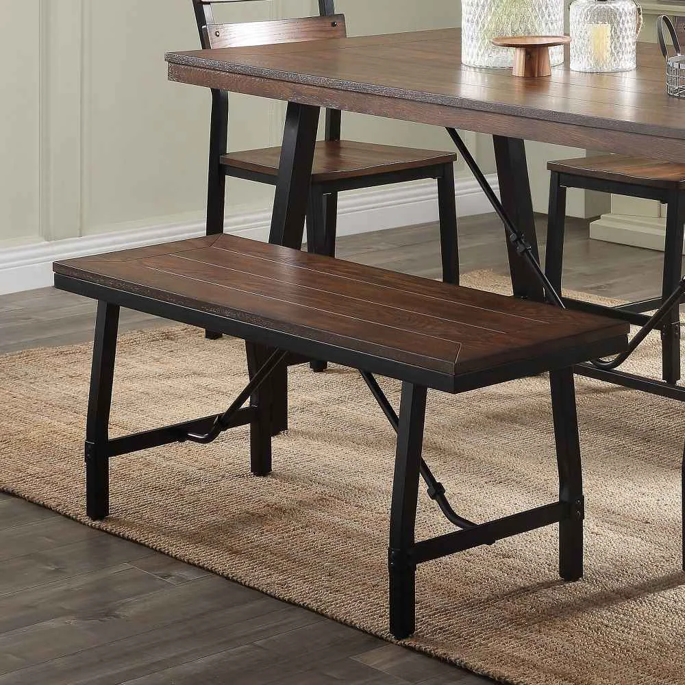 Refined Mariatu – Bench – Oak amp Black Fine Crafted