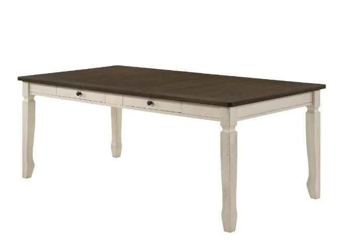 Detailed Fedele – Dining Table – Weathered Oak amp Cream Prestigious