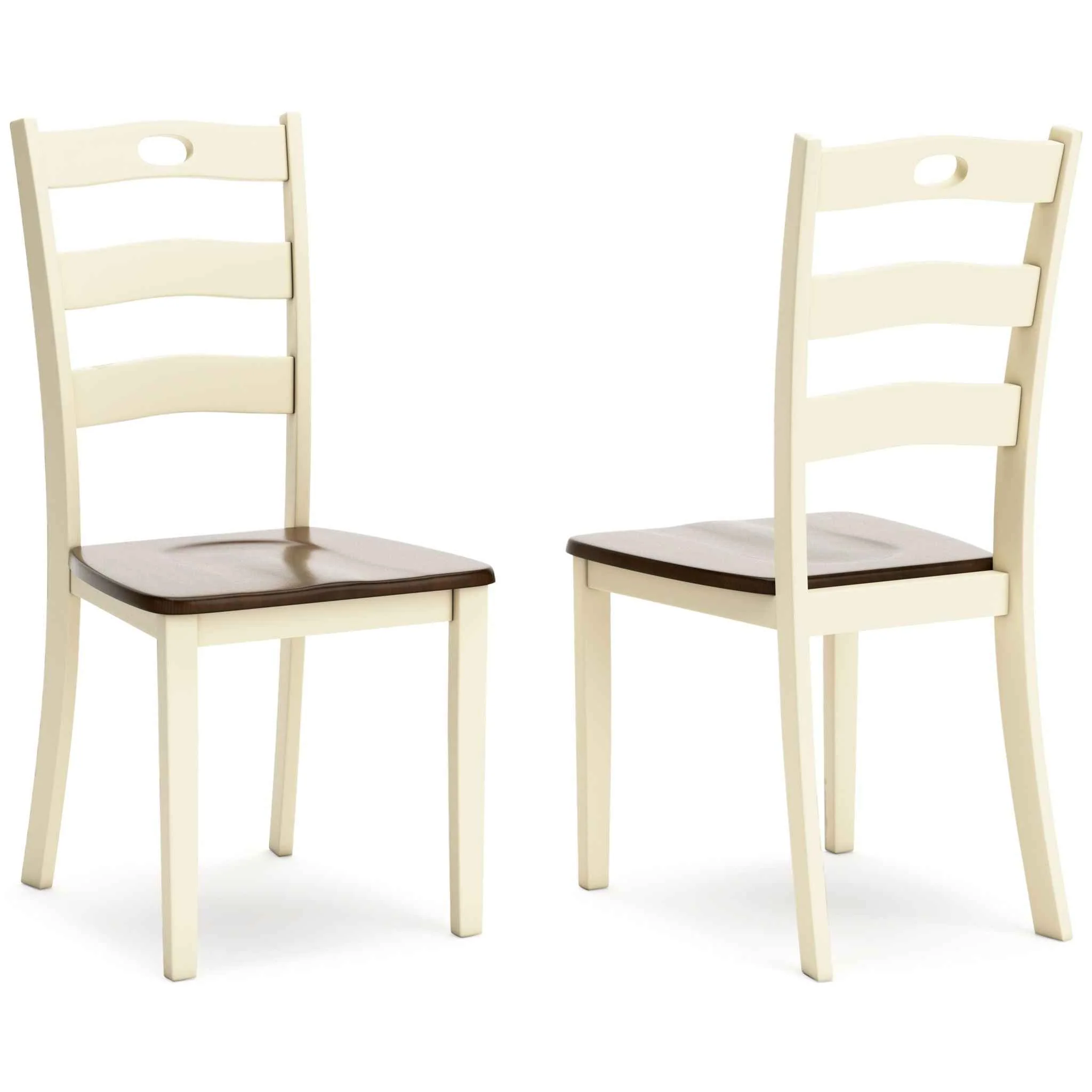 Smooth Woodanville – Dining Room Side Chair Set of 2 – Cream Brown Fast