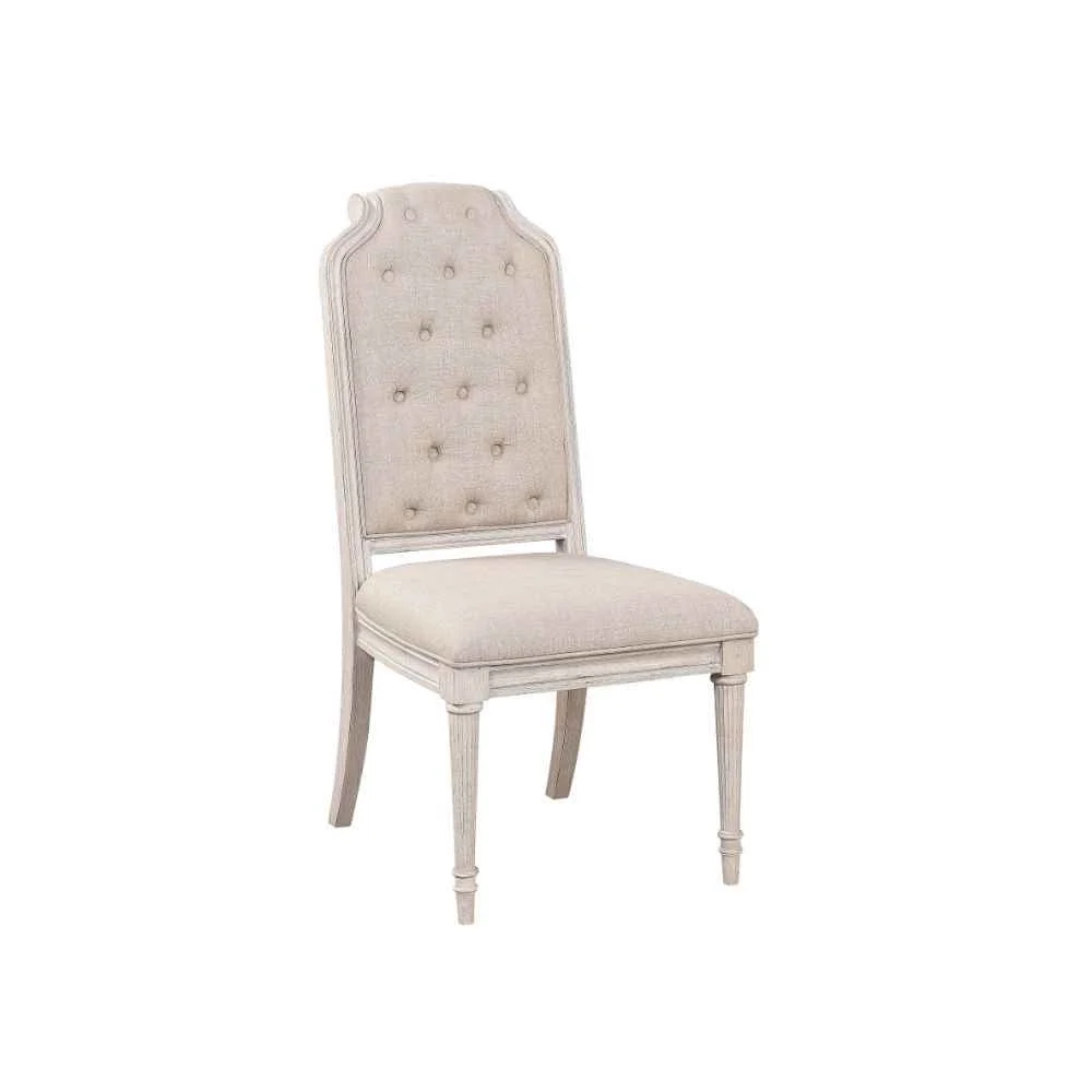 Breathable Wynsor – Side Chair Set of 2 – Antique White First-Class