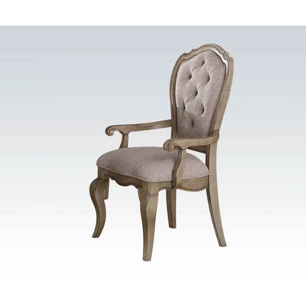 Effective Chelmsford – Arm Chair Set of 2 – Beige Fabric amp Antique Taupe Secure