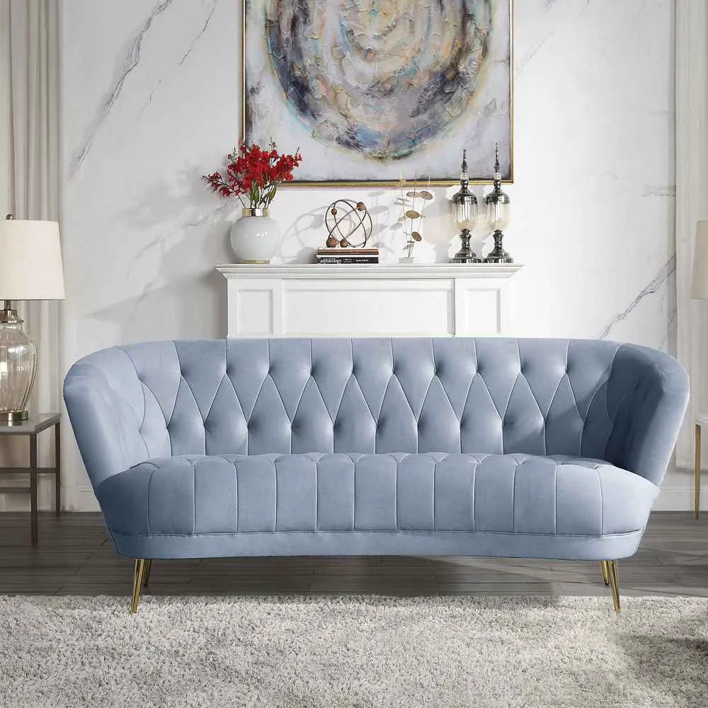Proven Bayram – Sofa – Light Gray Velvet Sophisticated