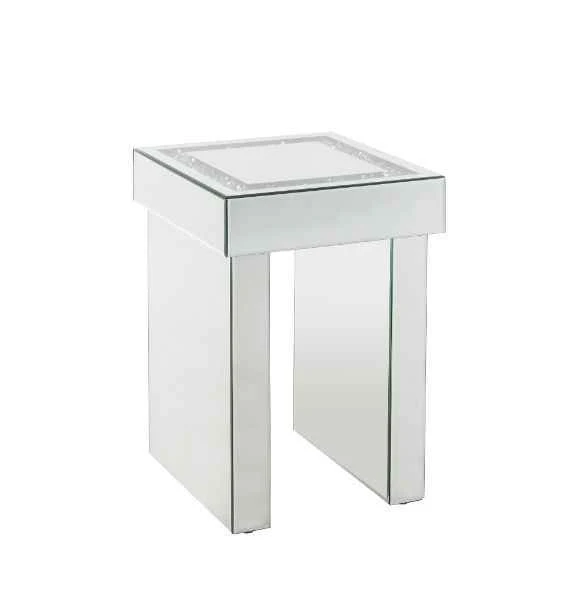 Easy-to-Use Noralie – 16 quot End Table With Faux Diamonds – Mirrored Next-Generation
