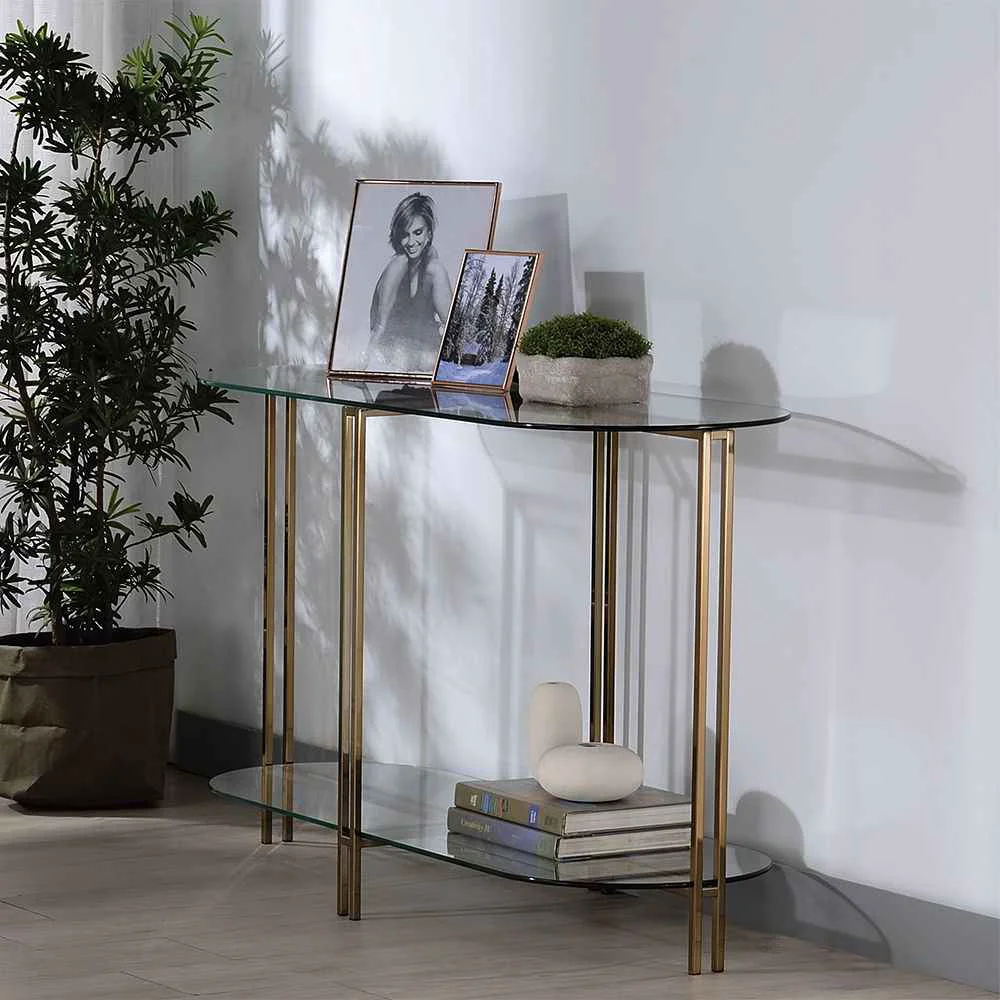 Detailed Veises – Sofa Table – Champagne Crafted